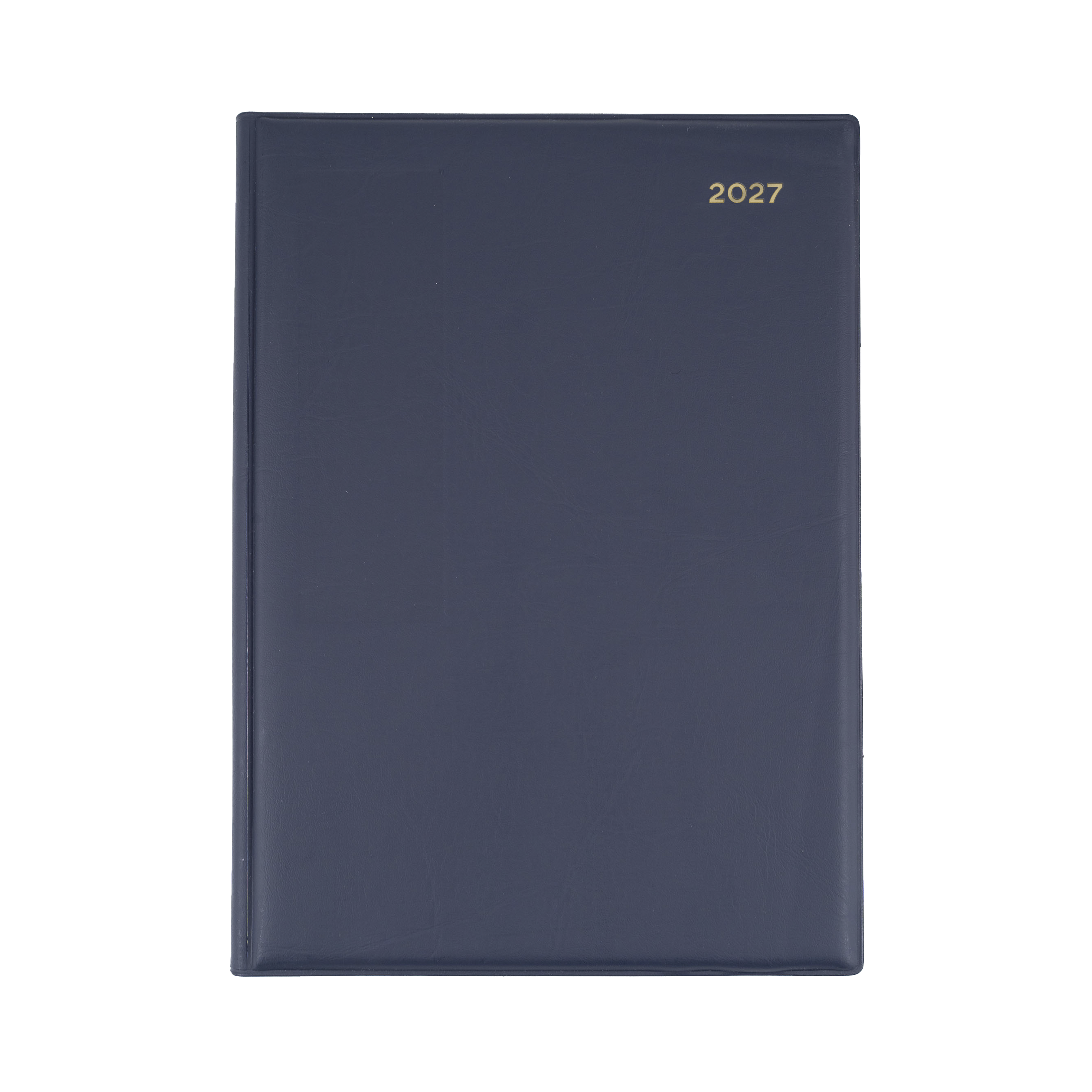 Collins Belmont Manager 2027 day to a page diary navy cover angled view