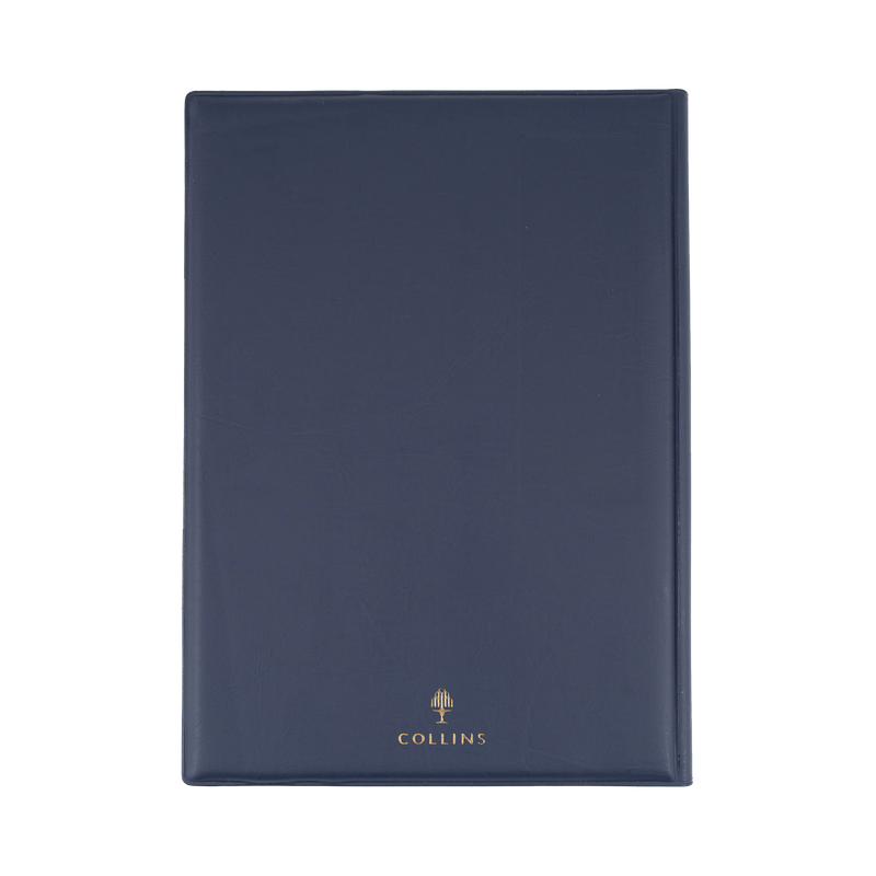 Collins Belmont Manager 2027 day to a page diary navy interior layout