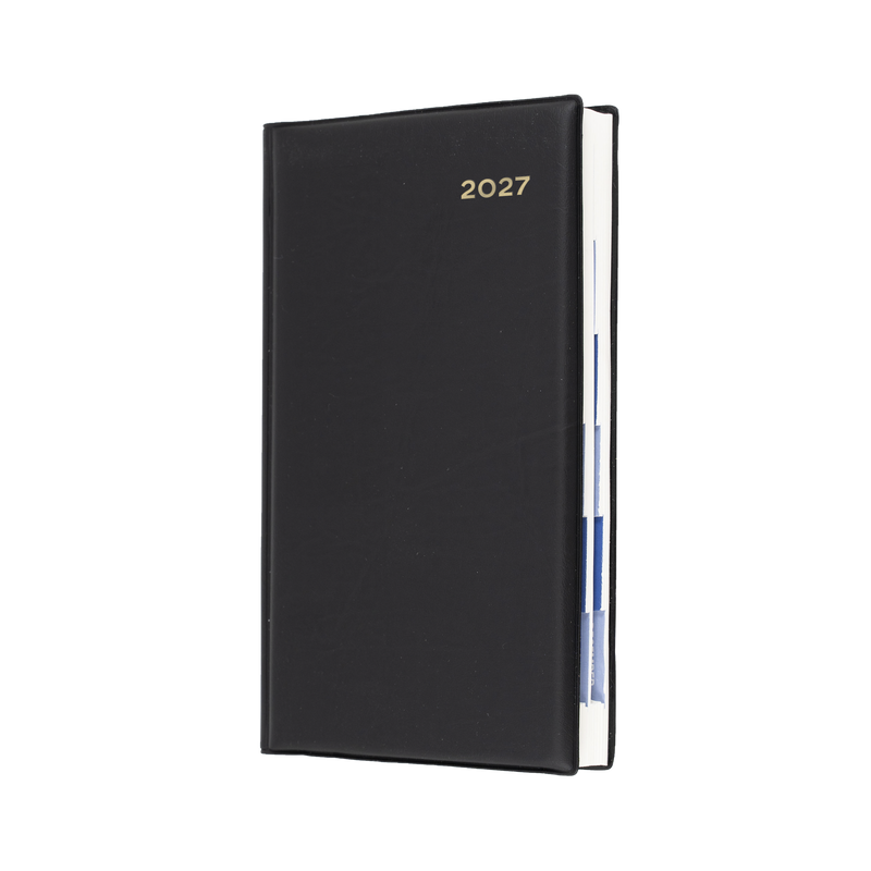 Collins Belmont Octavo 2027 Day to a Page Diary Black front cover