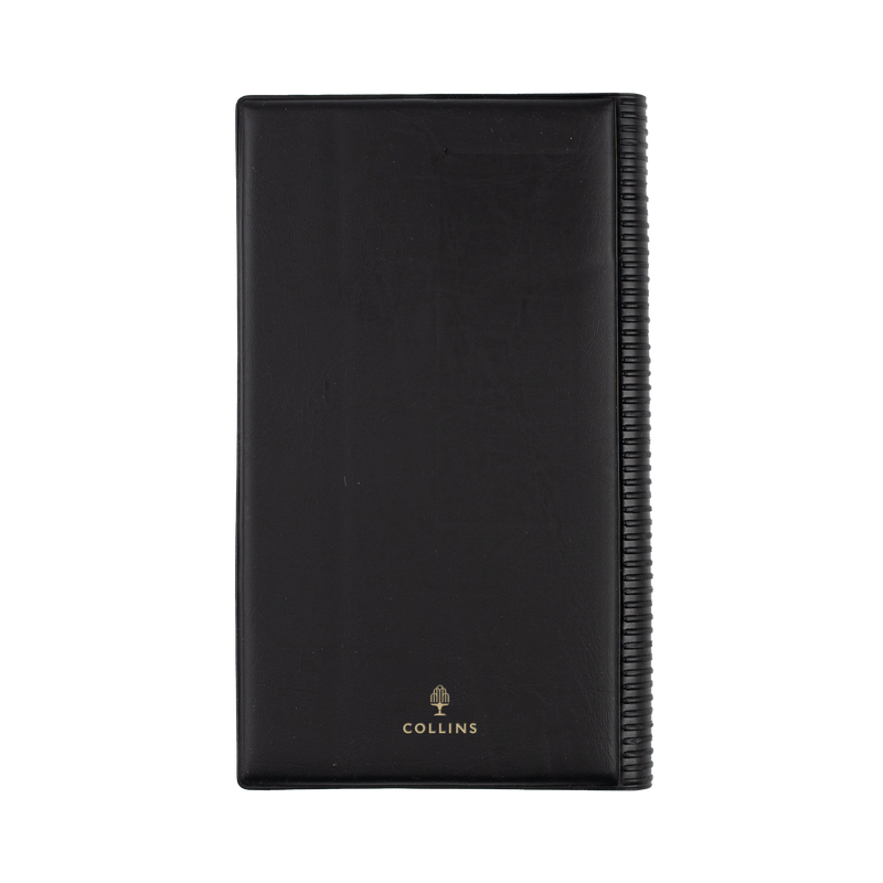 Collins Belmont Octavo 2027 day to a page diary black interior layout