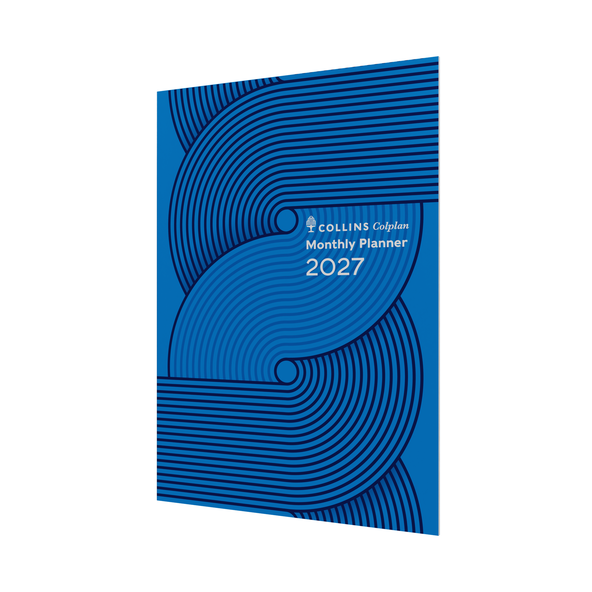 Collins Colplan 2027 A4 month to view planner Geo Blue front cover