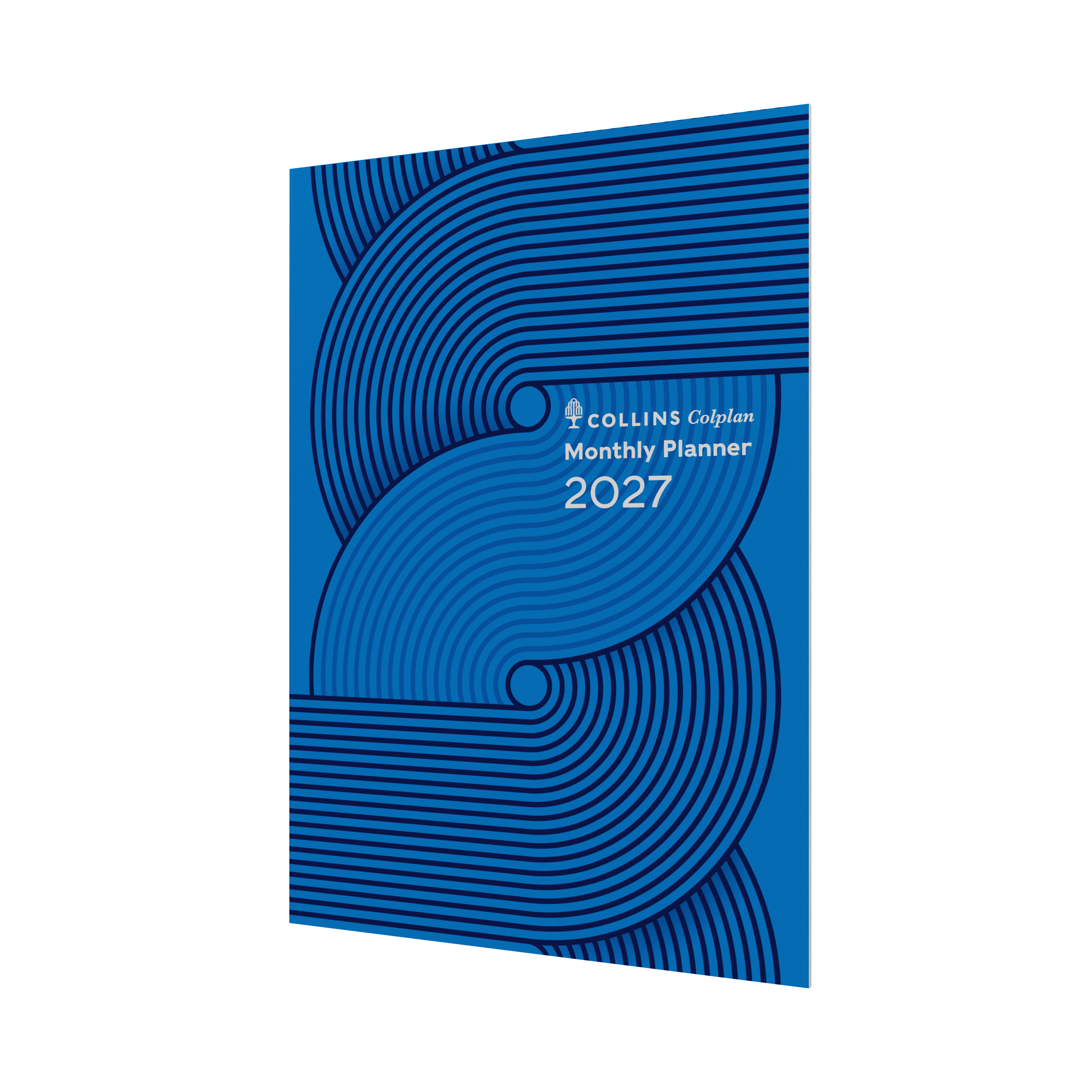 Collins Colplan 2027 A4 month to view planner Geo Blue front cover