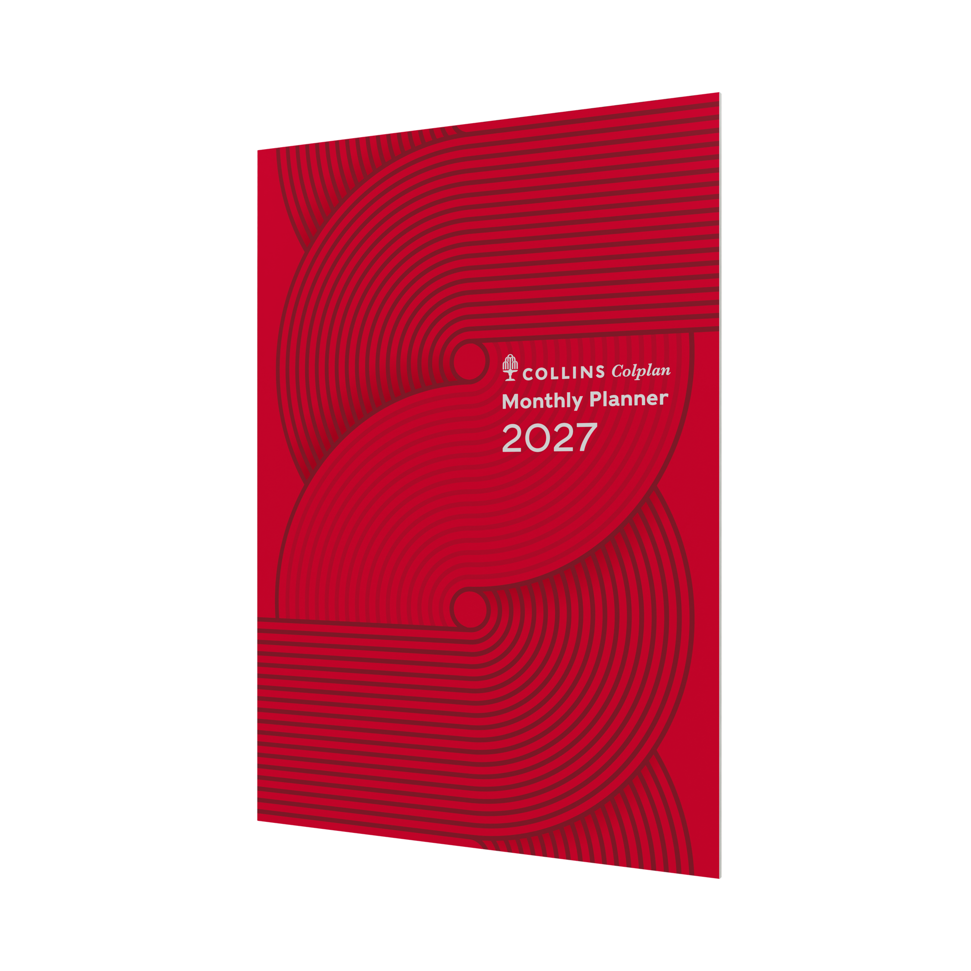 Collins Colplan 2027 A4 month to view planner Geo Red front cover