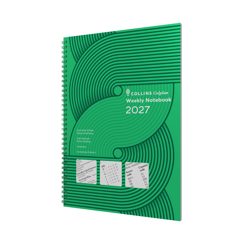 Collins Colplan 2027 A4 week to view with notes diary front cover