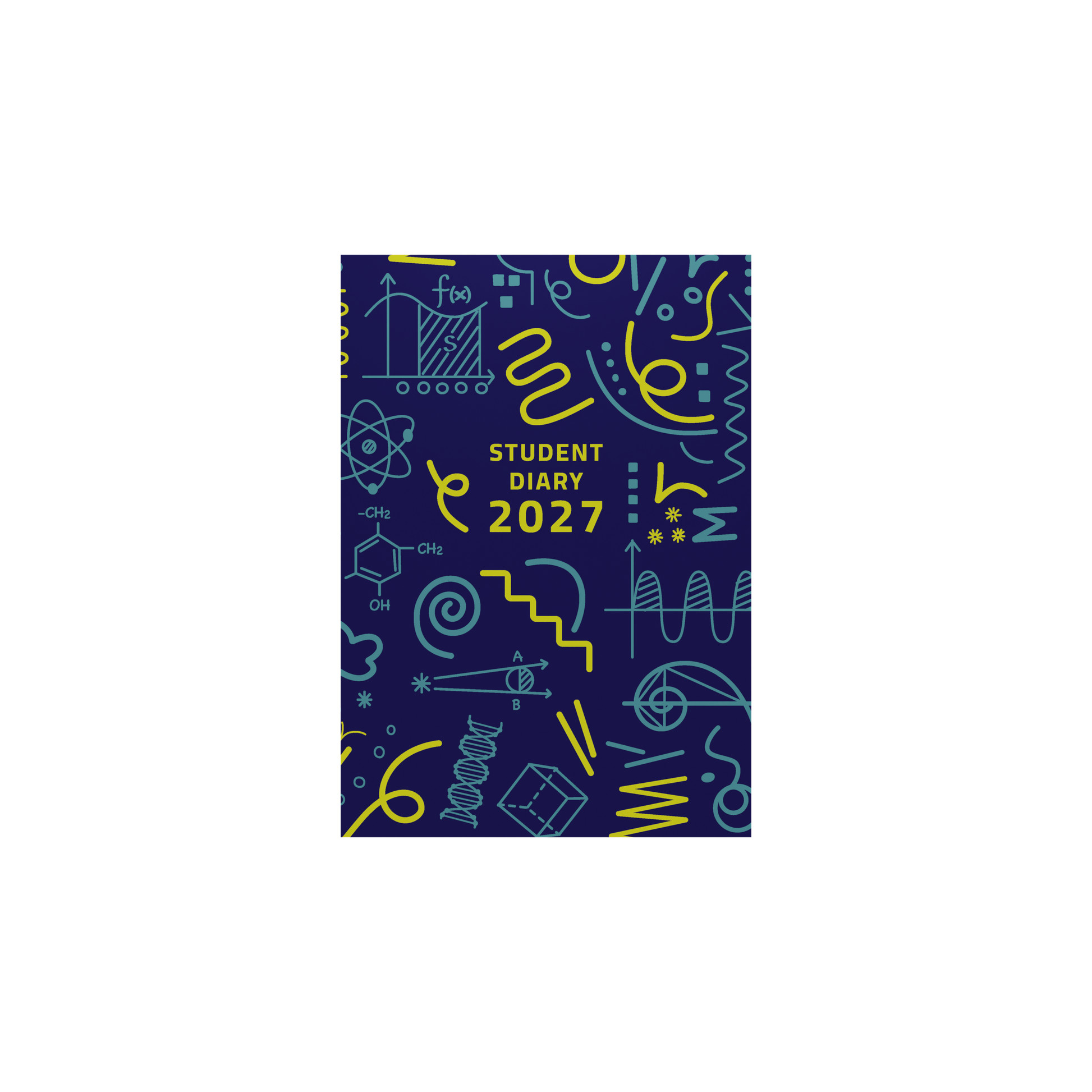 Collins Colplan 2027 A5 student diary week to view casebound angled view
