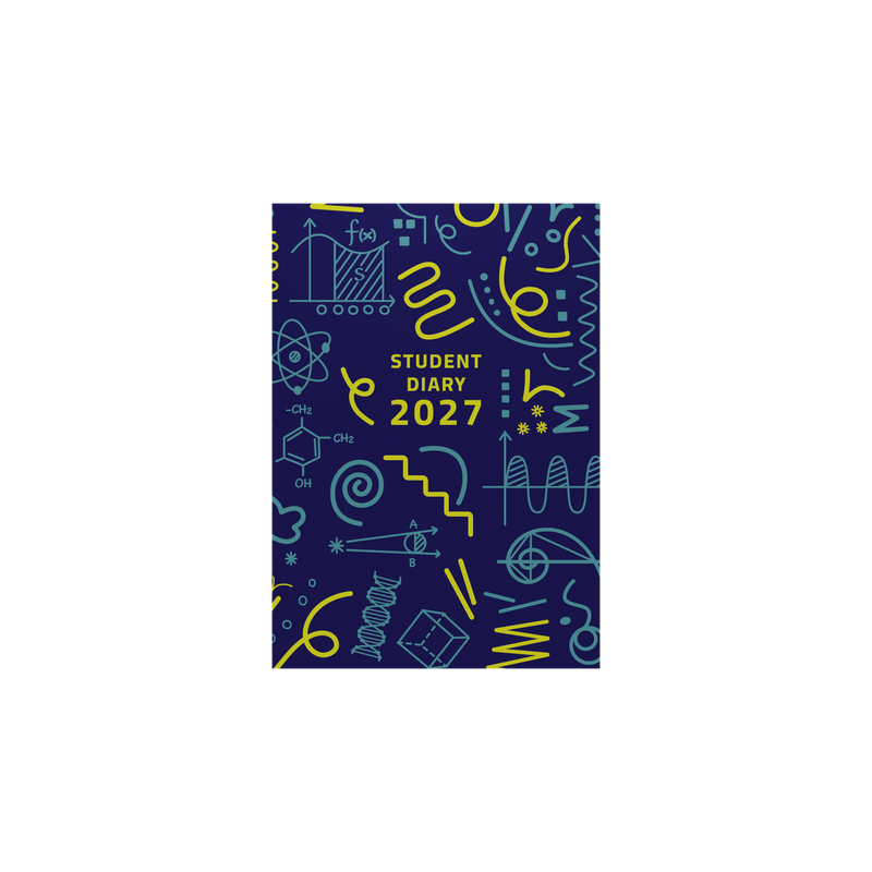 Collins Colplan 2027 A5 student diary week to view casebound angled view