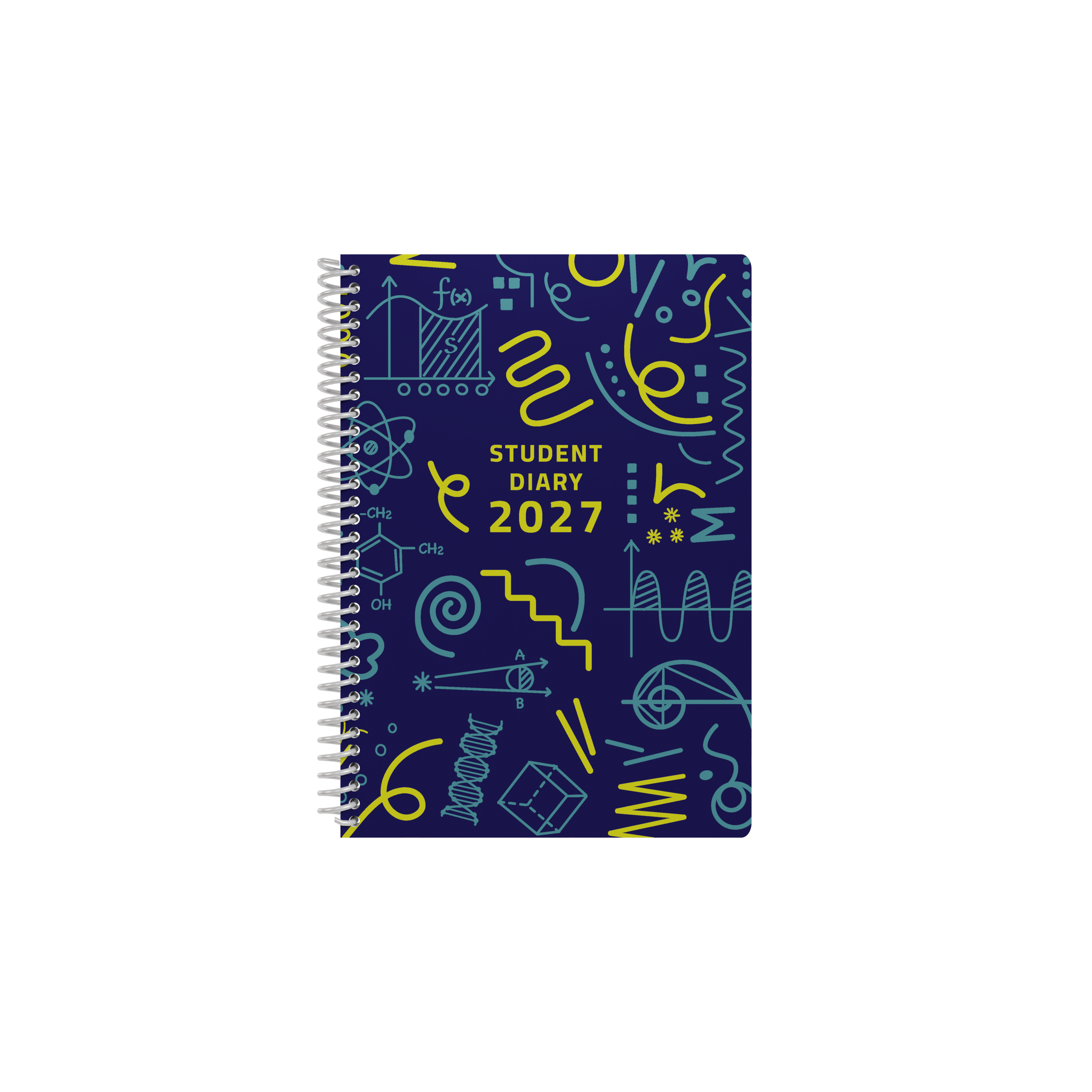 Collins Colplan 2027 A5 student diary week to view spiral angled view