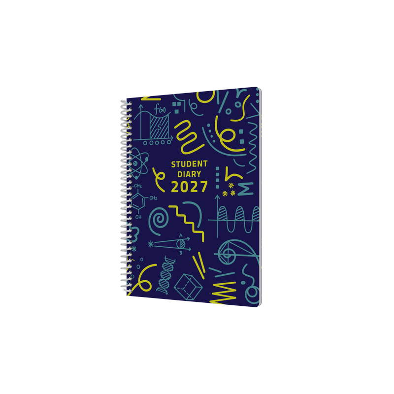 Collins Colplan 2027 A5 student diary week to view spiral front cover