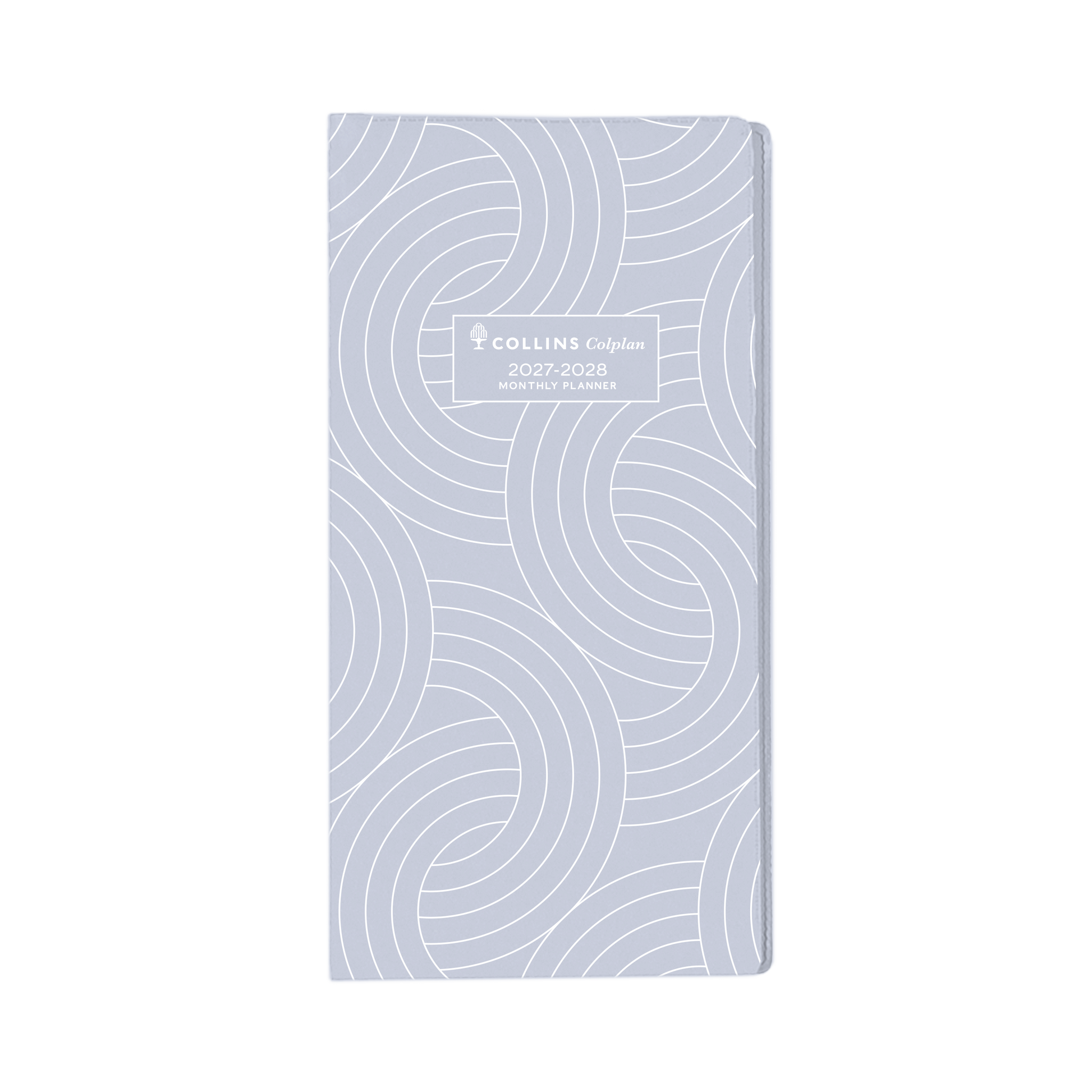 Collins Colplan 2027-28 B6 7 month to view planner diary Grey angled view