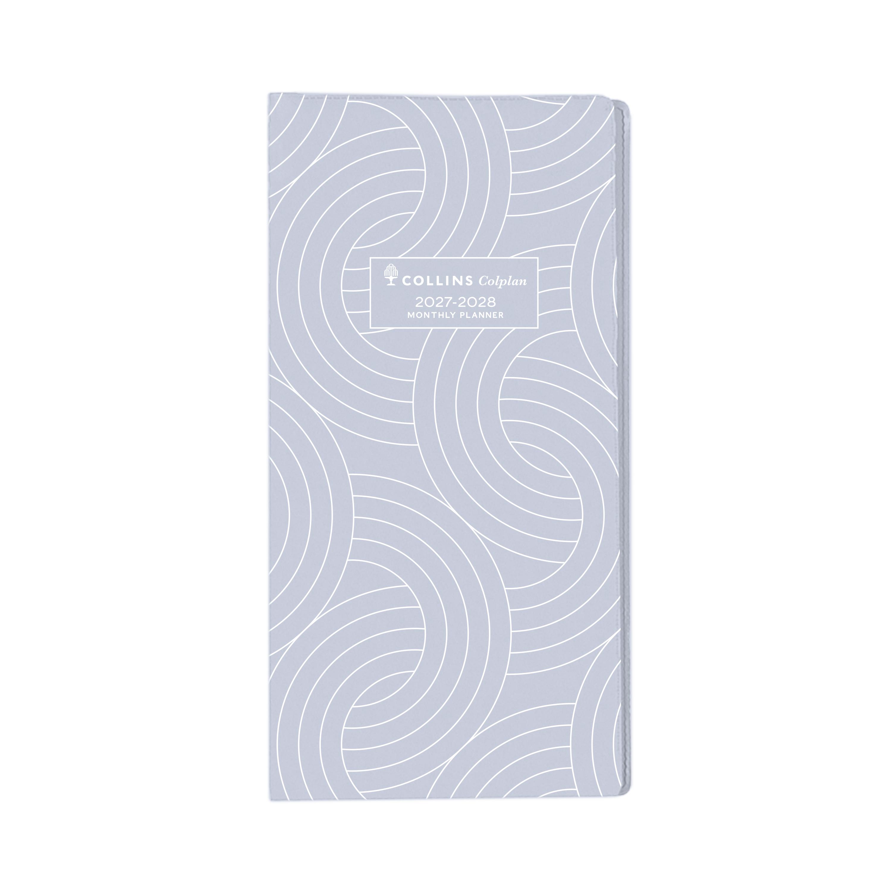 Collins Colplan 2027-28 B6 7 month to view planner diary Grey angled view