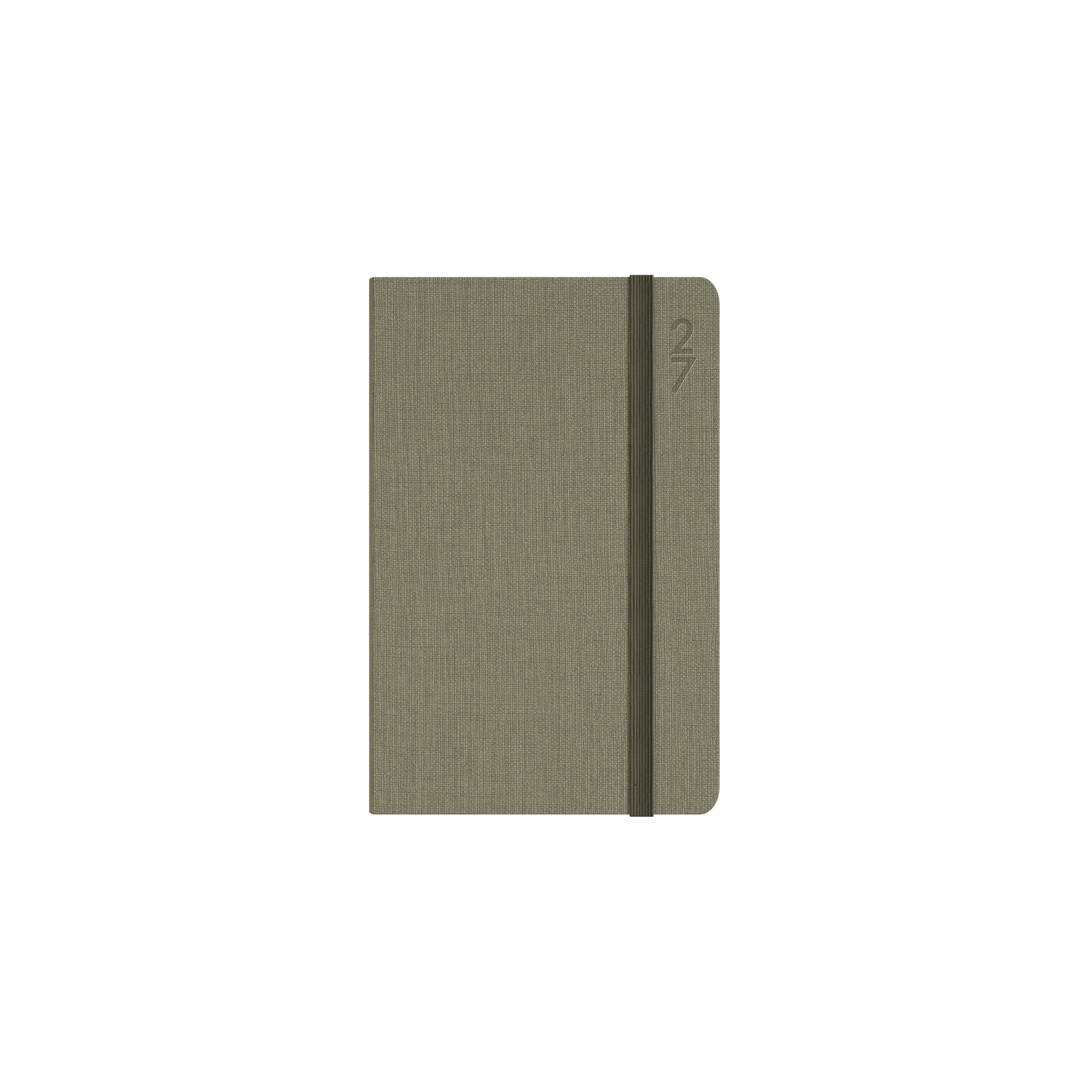 Collins Debden Designer 2027 85x132mm Week to View Green angled view