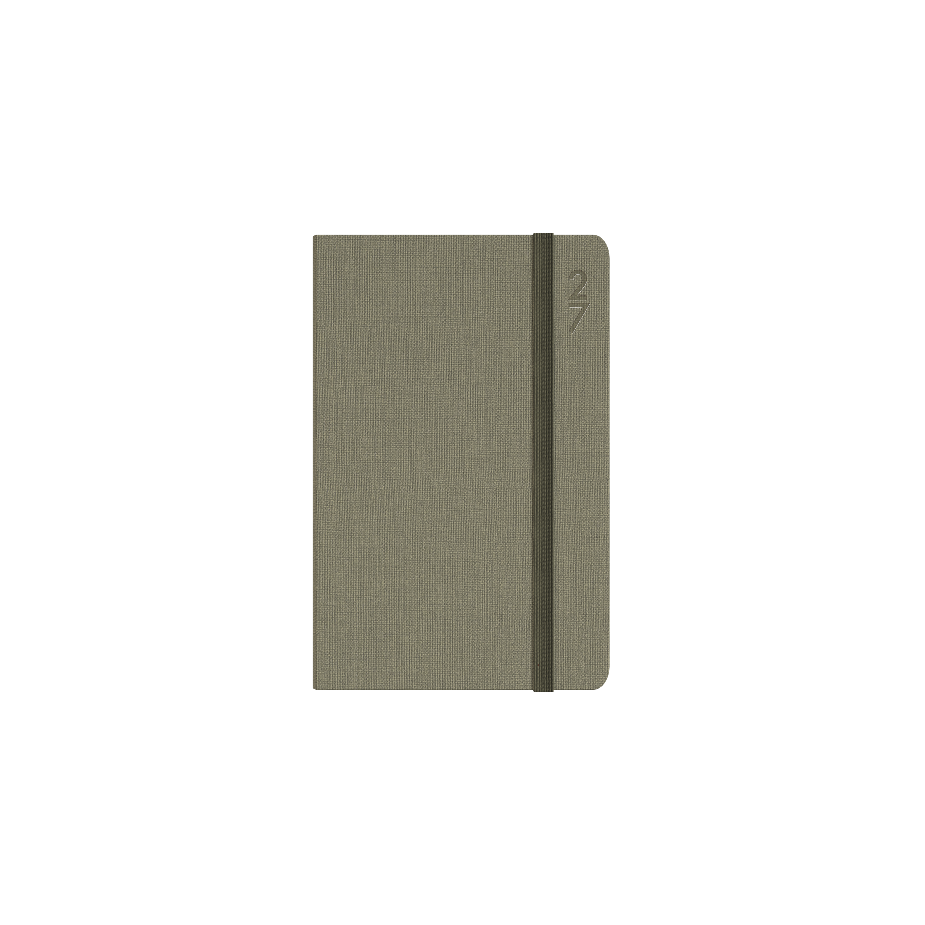 Collins Debden Designer 2027 85x132mm Week to View Green angled view