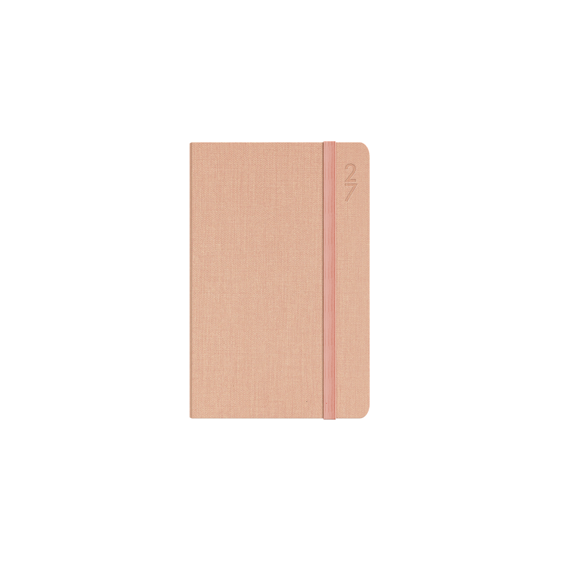 Collins Debden Designer 2027 85x132mm Week to View Peach angled view