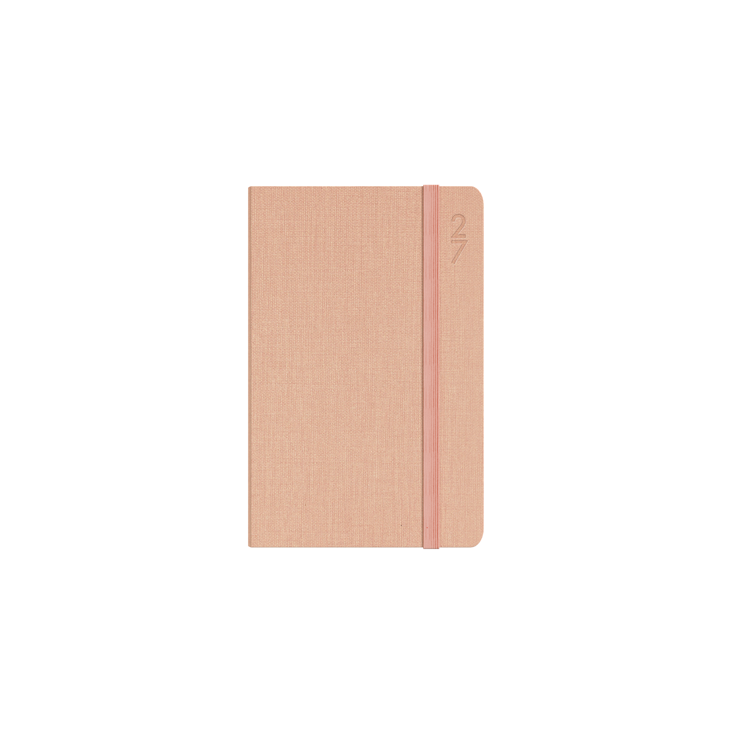 Collins Debden Designer 2027 85x132mm Week to View Peach angled view