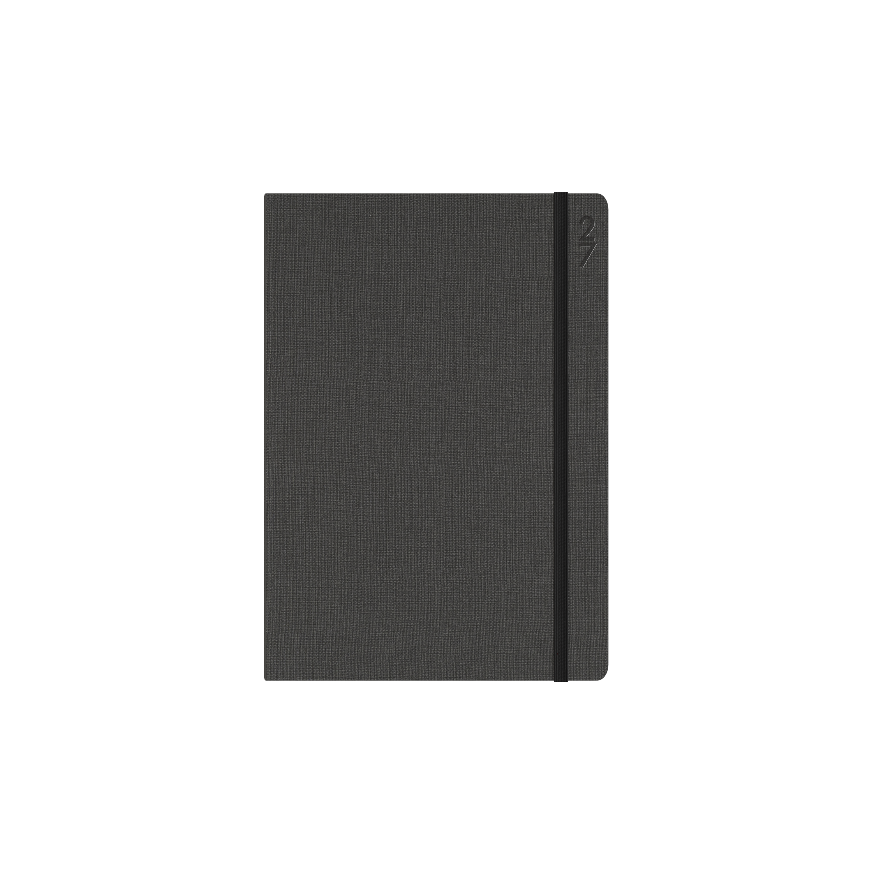 Collins Debden Designer 2027 A5 Day to Page Charcoal angled view