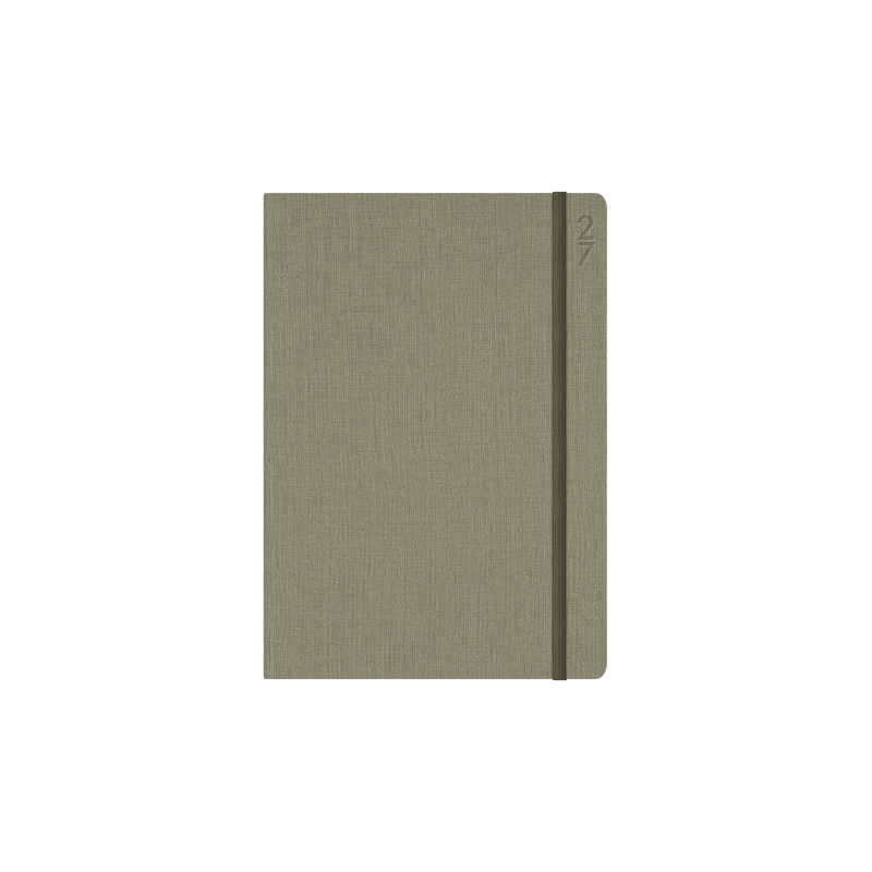 Collins Debden Designer 2027 A5 Day to Page Green angled view