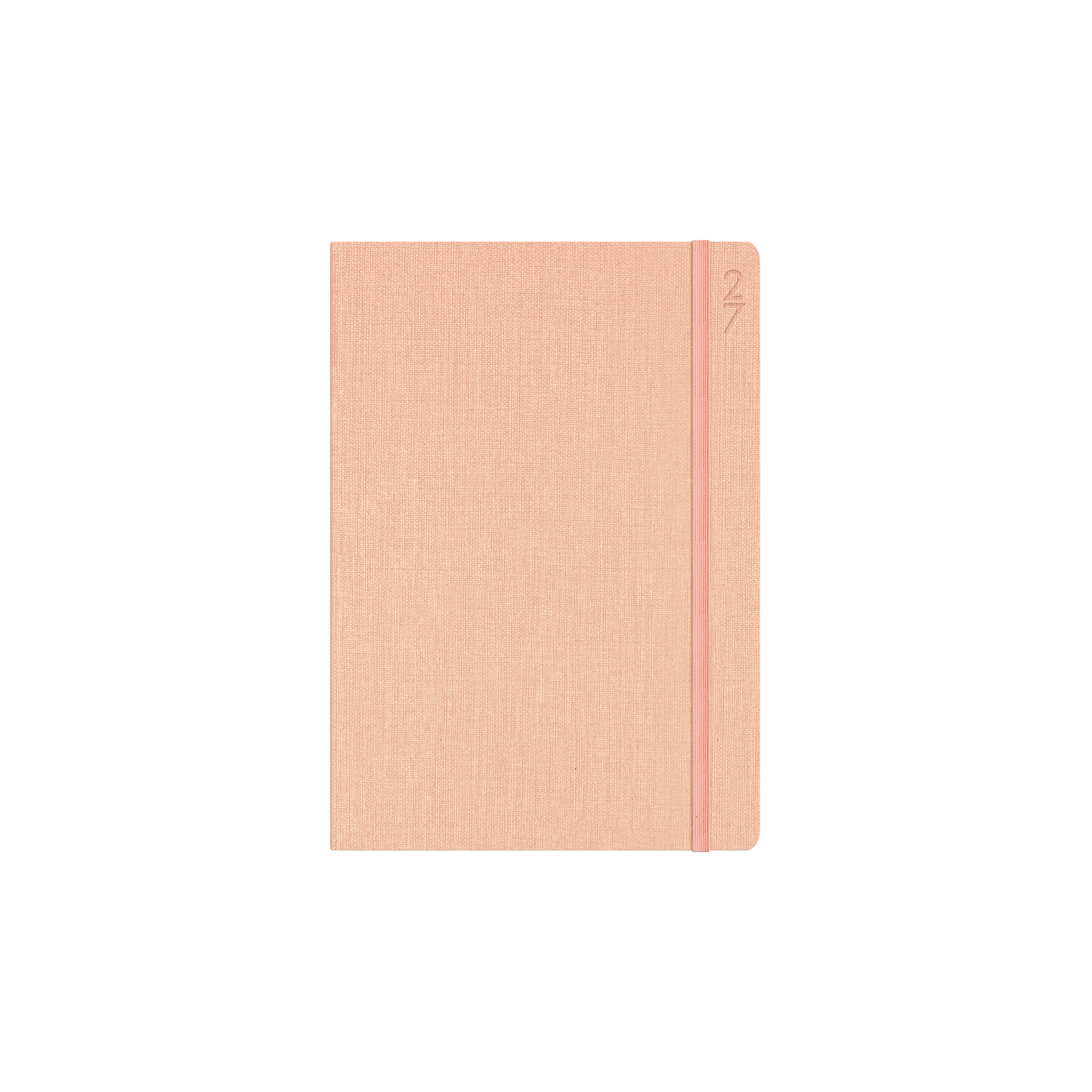 Collins Debden Designer 2027 A5 Day to Page Peach angled view