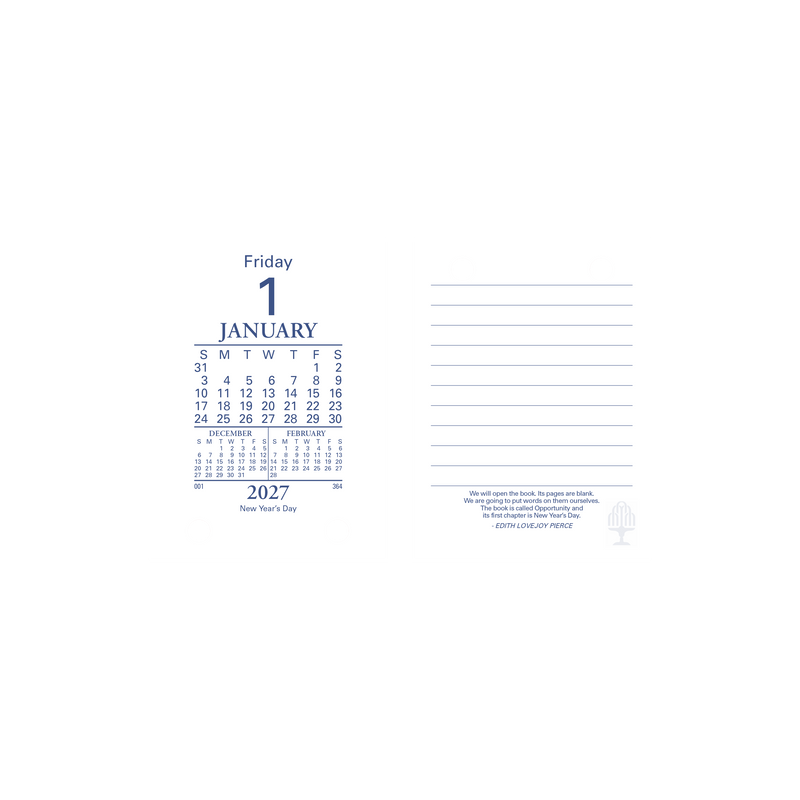 Collins 2027 Desk Calendar Refill Top Punch Day to Page alternate view