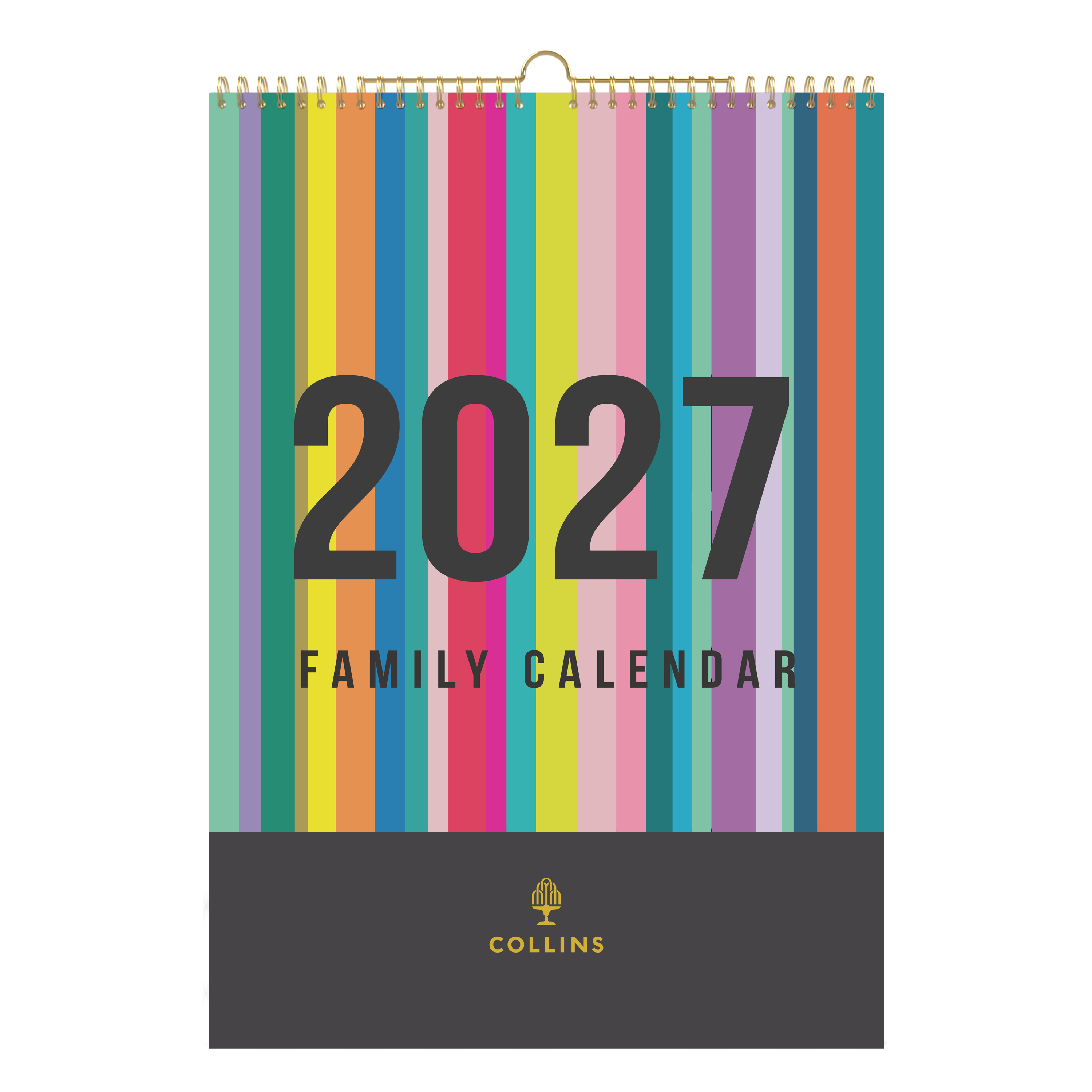 Collins Edge 2027 A3 Wall Calendar Month to View angled view