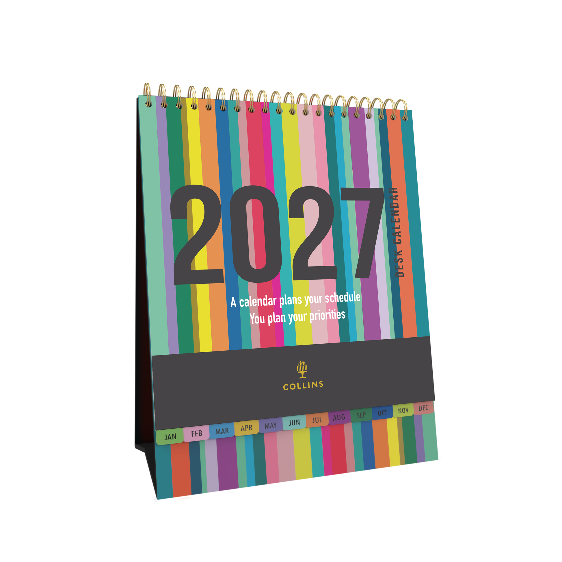 Collins Edge 2027 Desktop Calendar Month to View angled view