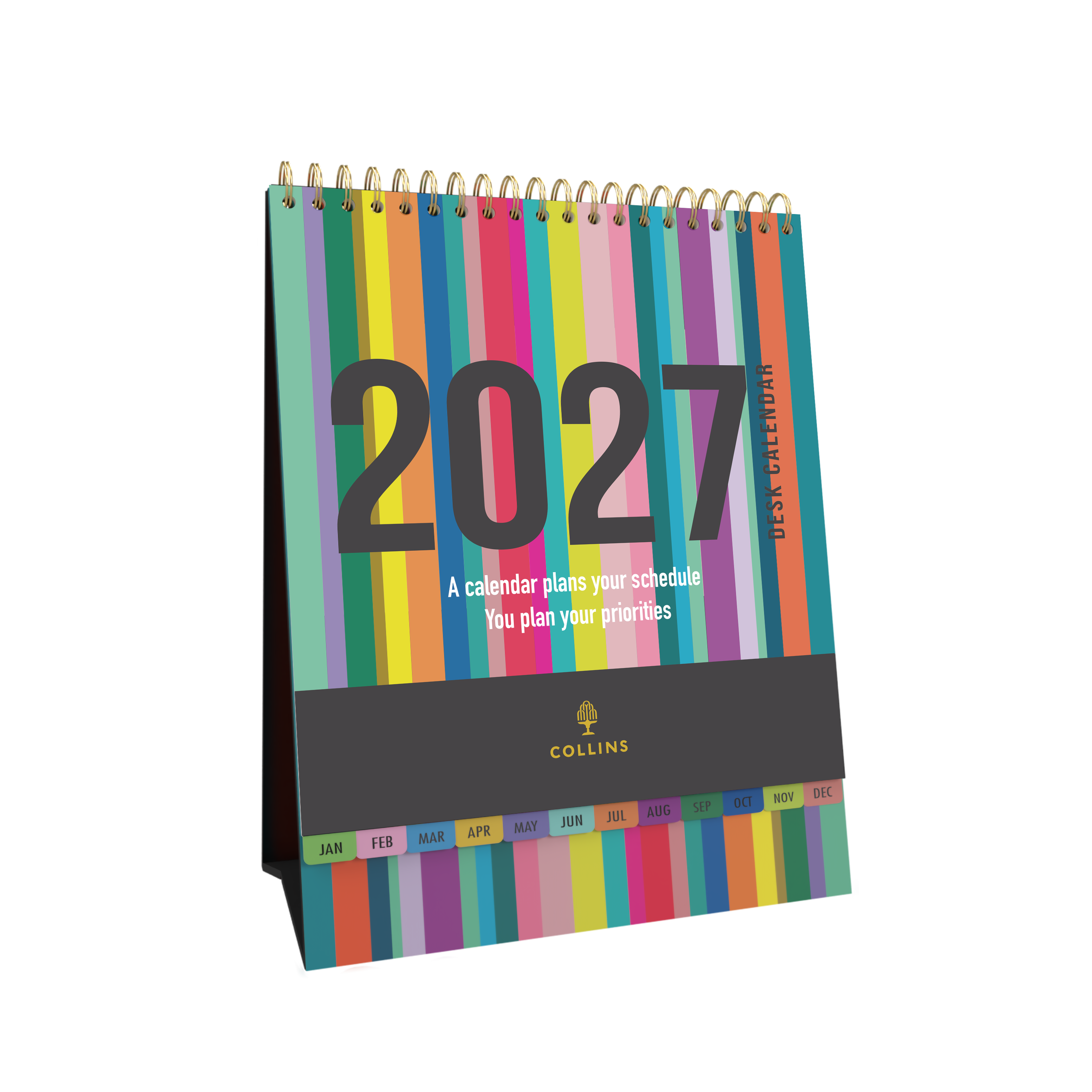 Collins Edge 2027 Desktop Calendar Month to View angled view