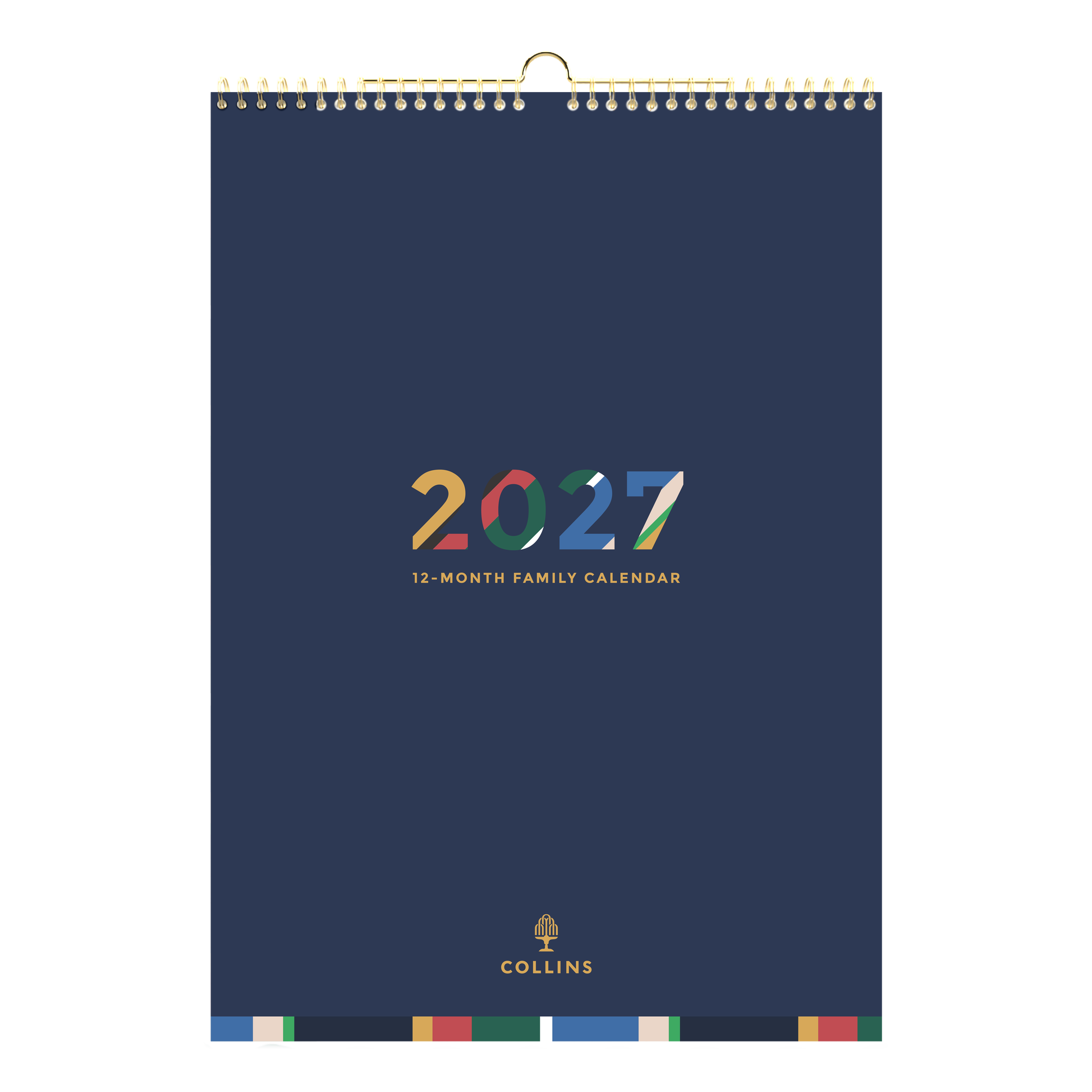 Collins Edge Mira 2027 A3 Wall Calendar Month to View angled view