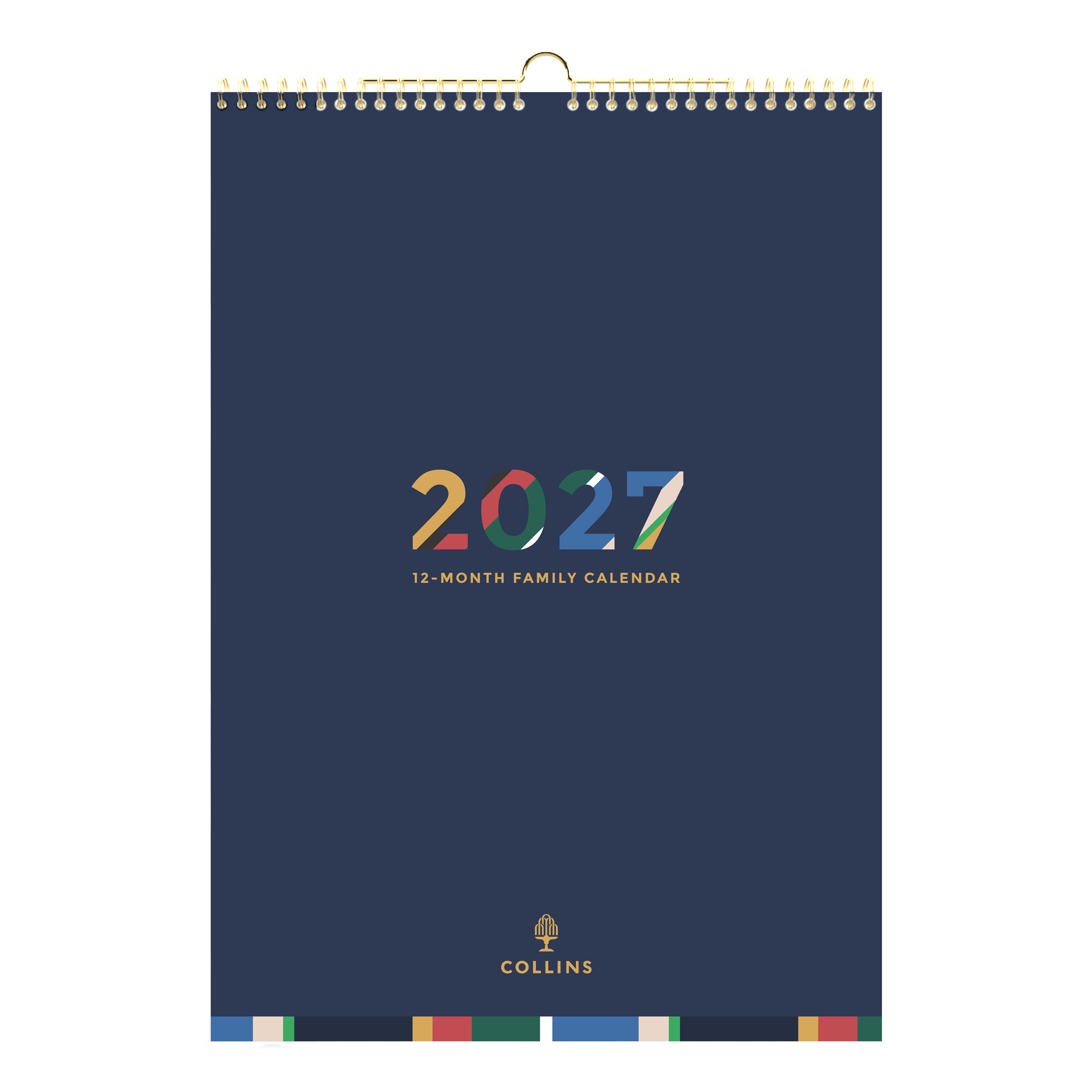 Collins Edge Mira 2027 A3 Wall Calendar Month to View angled view