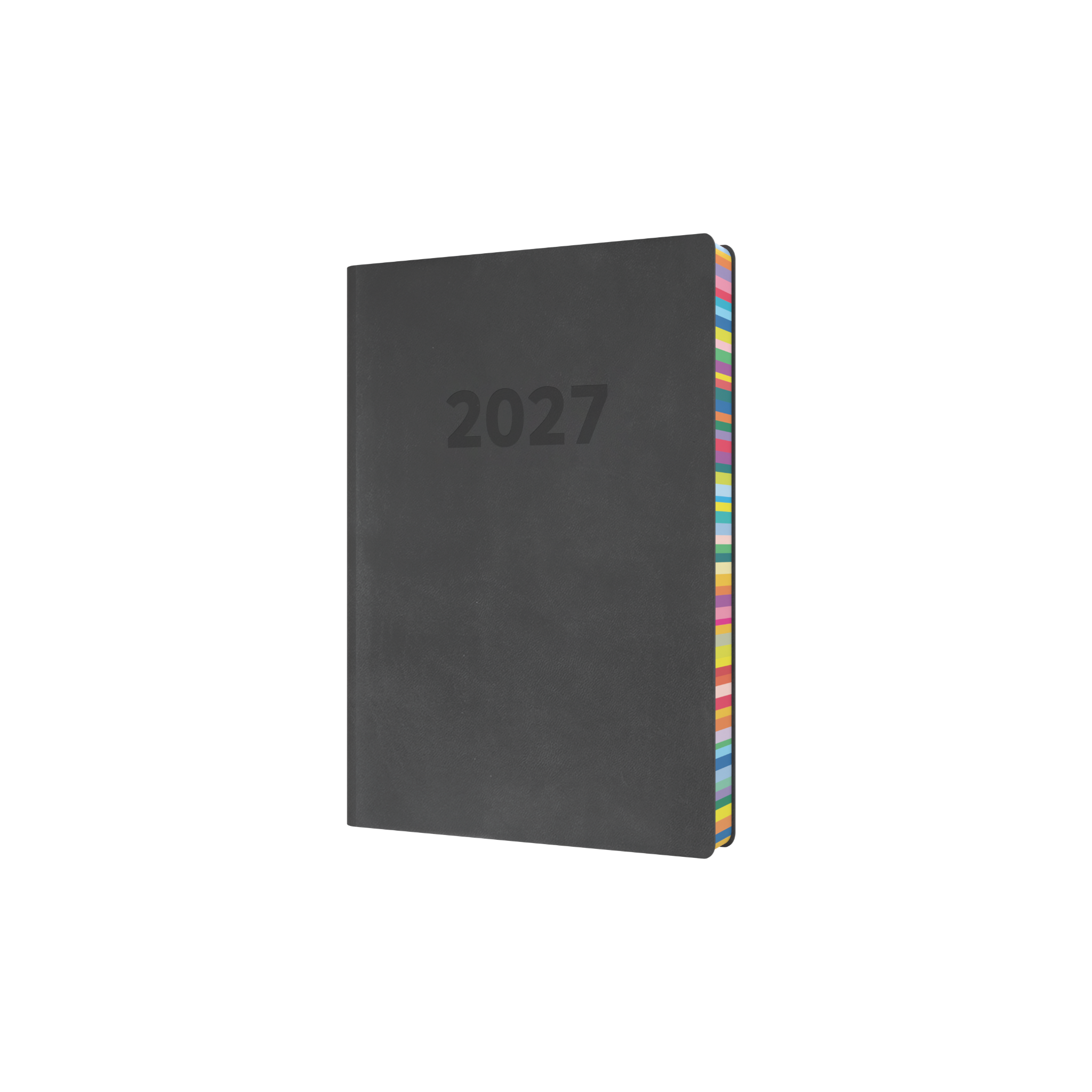 Edge Rainbow 2027 A5 Day to Page Charcoal Black front cover