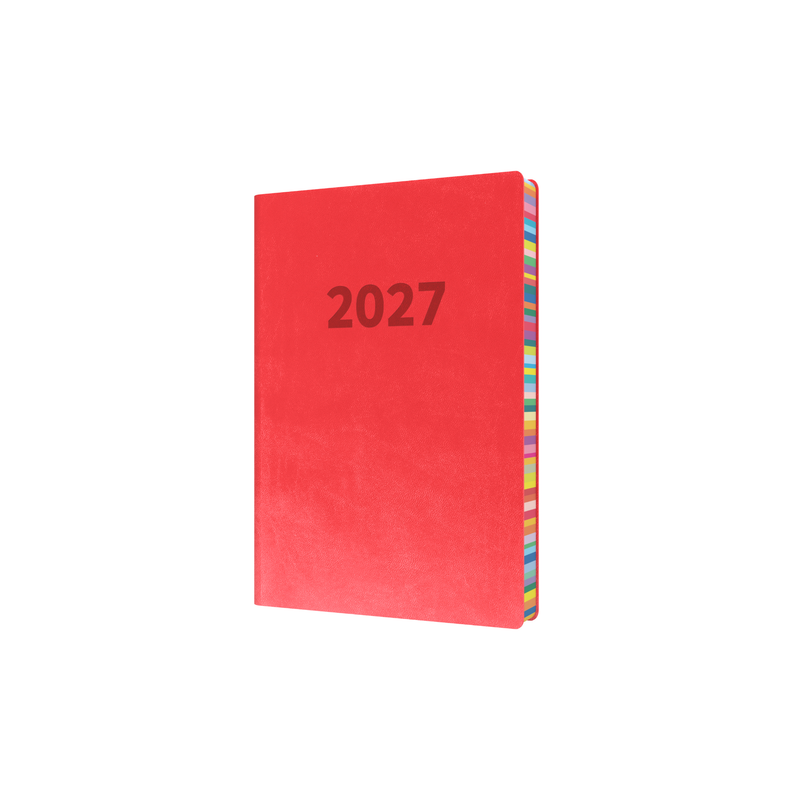 Edge Rainbow 2027 A5 Day to Page Red front cover