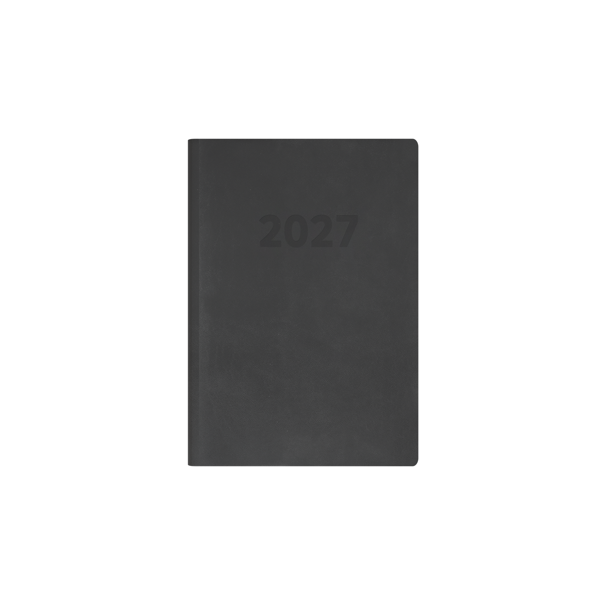 Edge Rainbow 2027 A5 Week to View Charcoal Black angled view