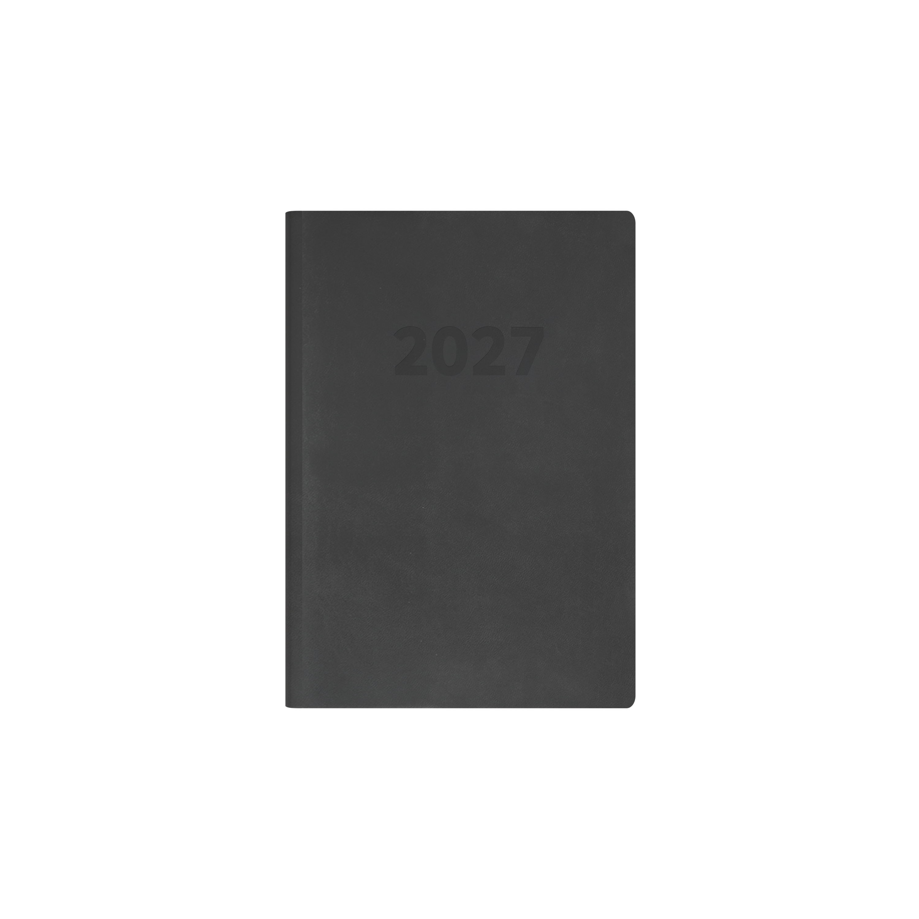 Edge Rainbow 2027 A5 Week to View Charcoal Black angled view