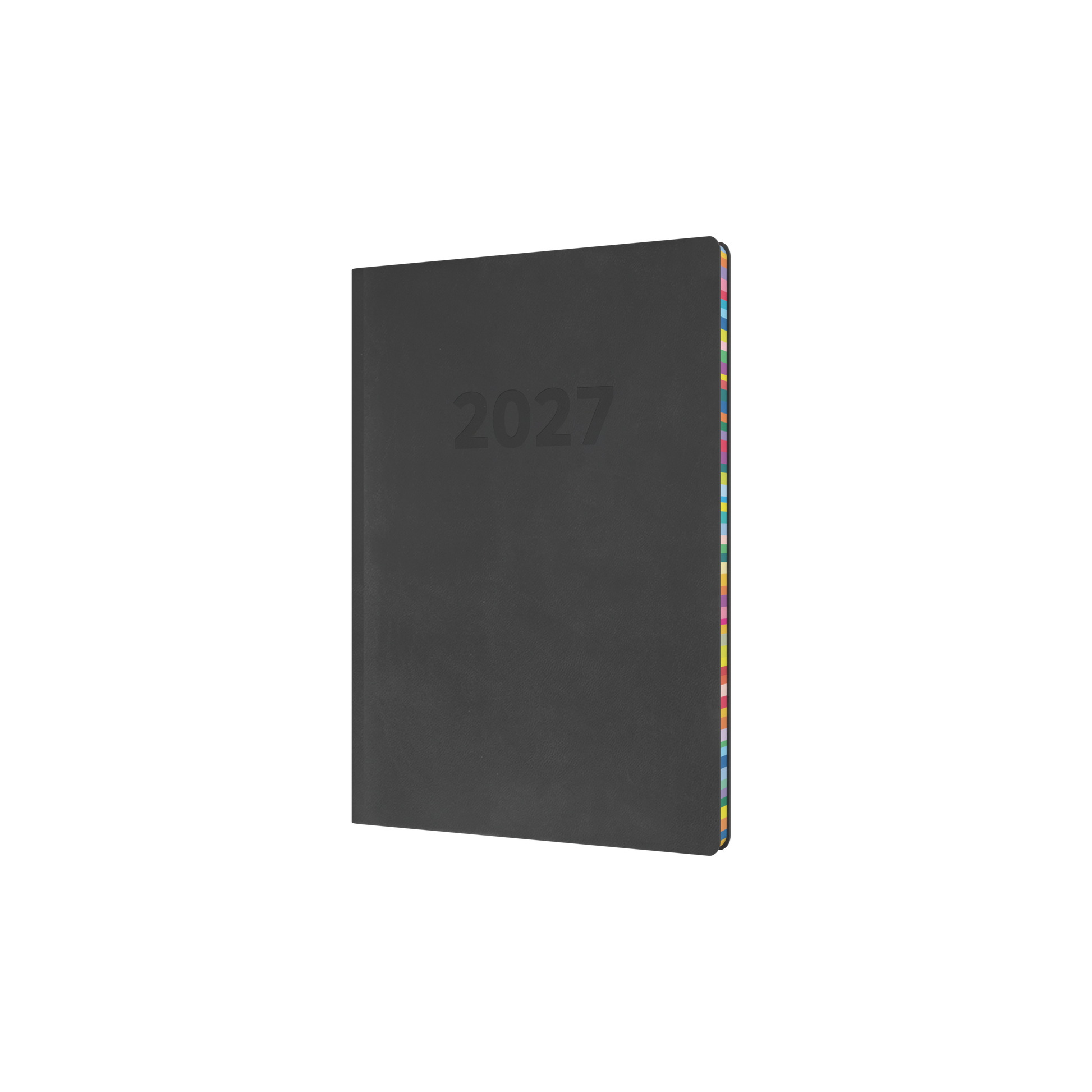 Edge Rainbow 2027 A5 Week to View Charcoal Black front cover