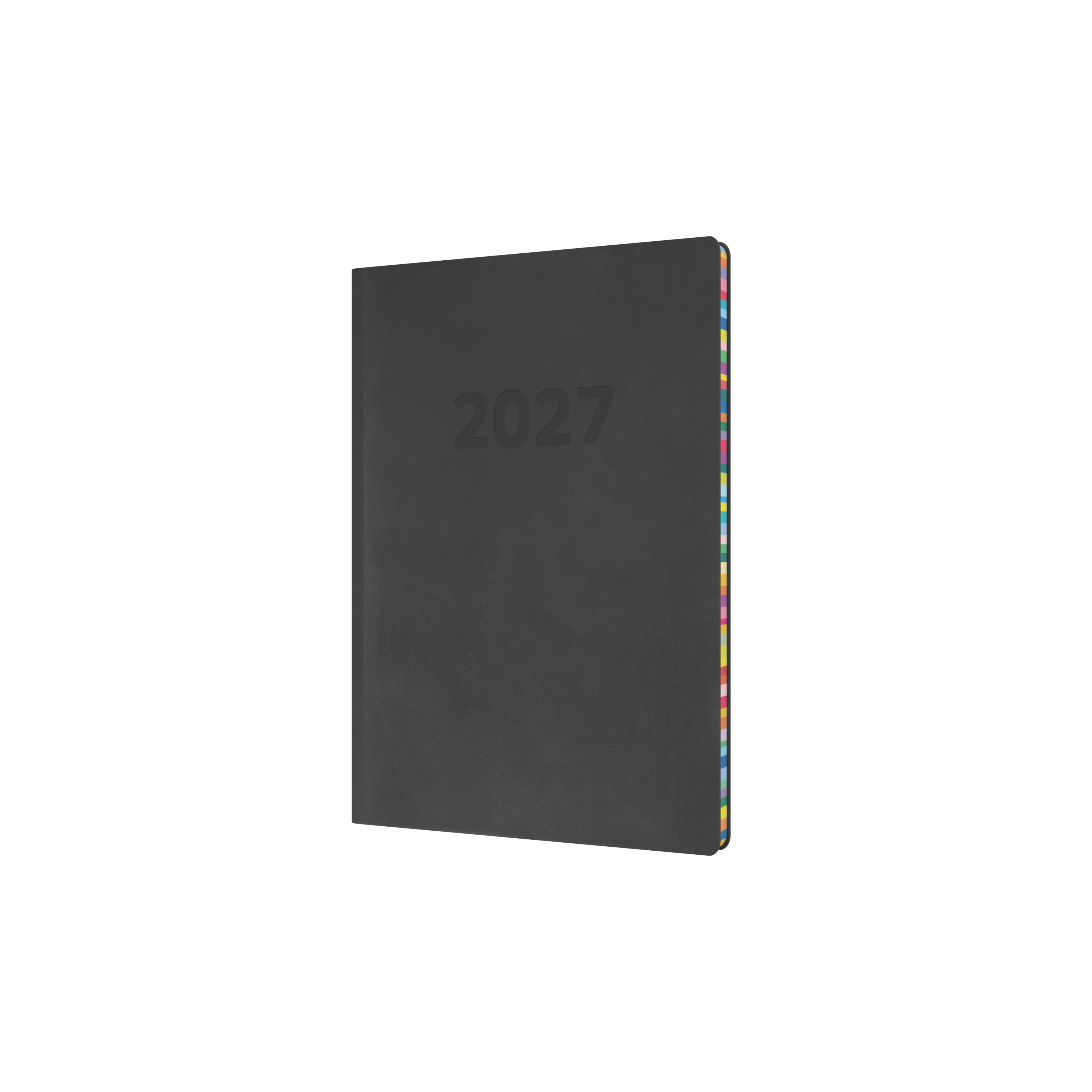 Edge Rainbow 2027 A5 Week to View Charcoal Black front cover