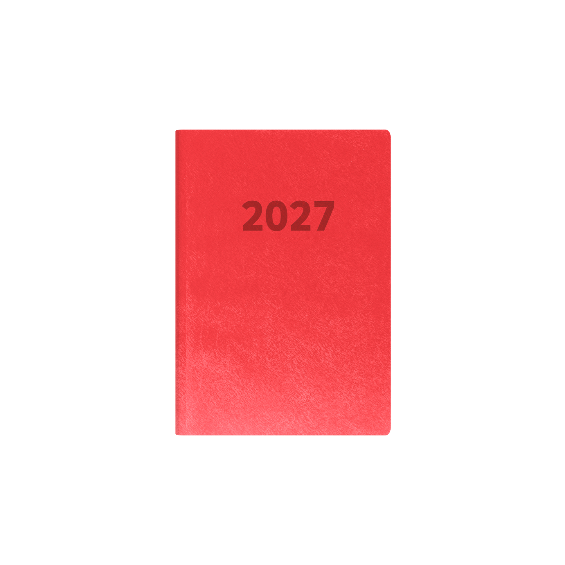 Edge Rainbow 2027 A5 Week to View Red angled view