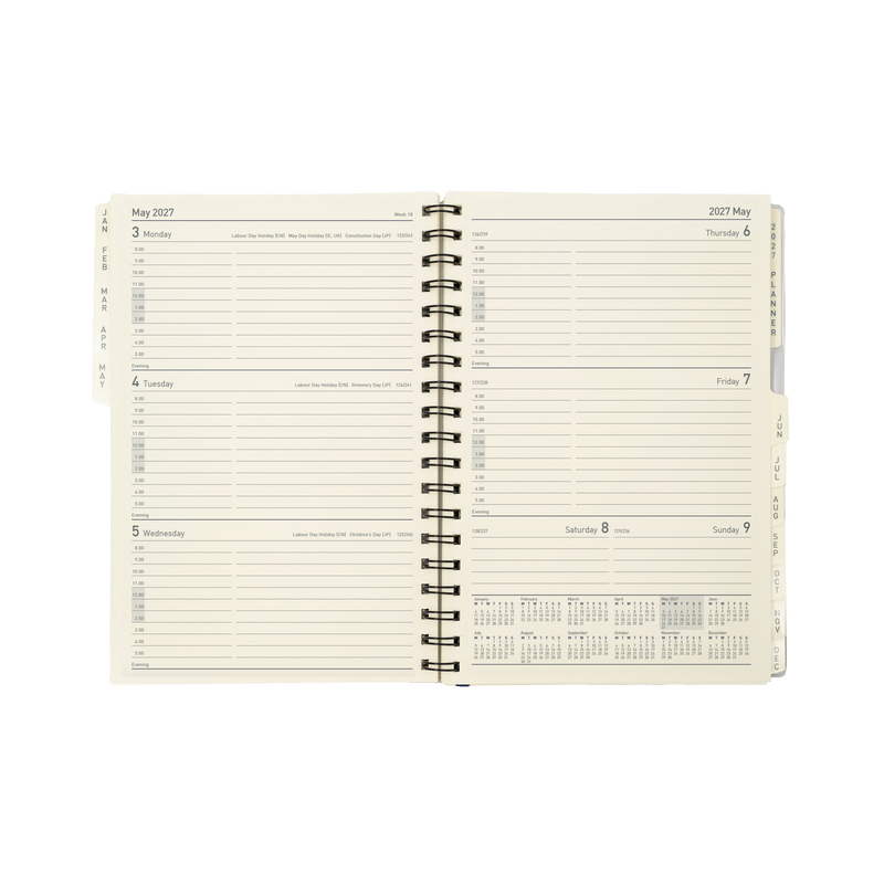 Collins Elite 2027 Executive 246x164mm week to view diary refill open view