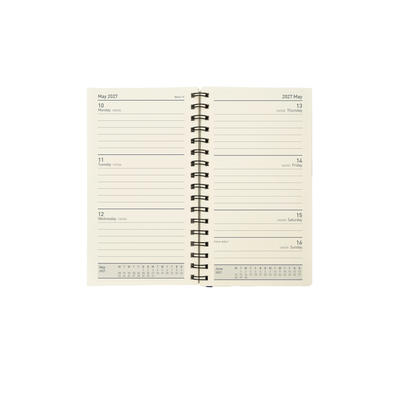 Collins Elite 2027 Pocket 85x152mm week to view diary refill open view