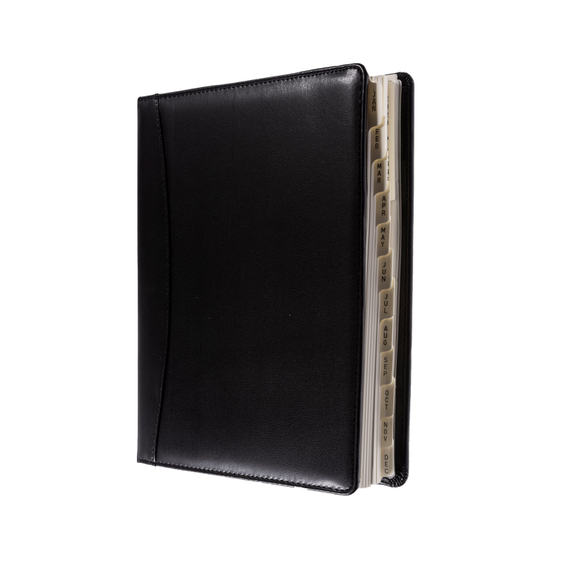 Collins Elite 2027 Quarto day to page appointment diary black front cover