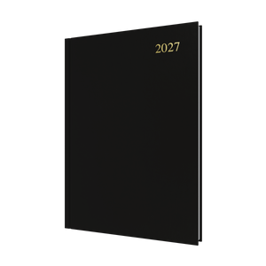 Collins Essential 2027 A4 Day to a Page Diary Black front cover