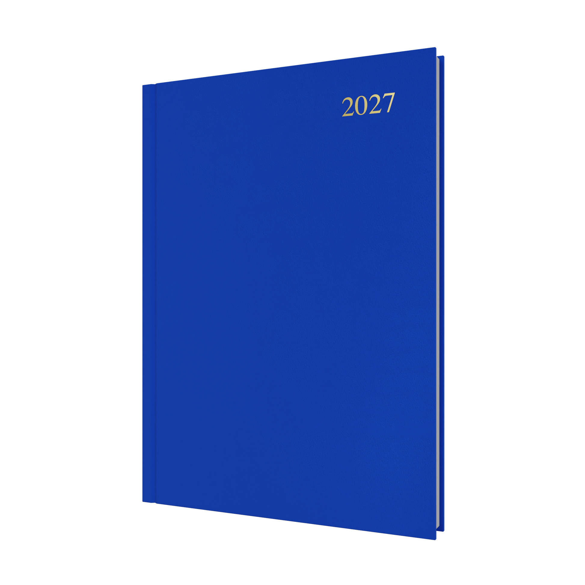 Collins Essential 2027 A4 Day to a Page Diary Blue front cover