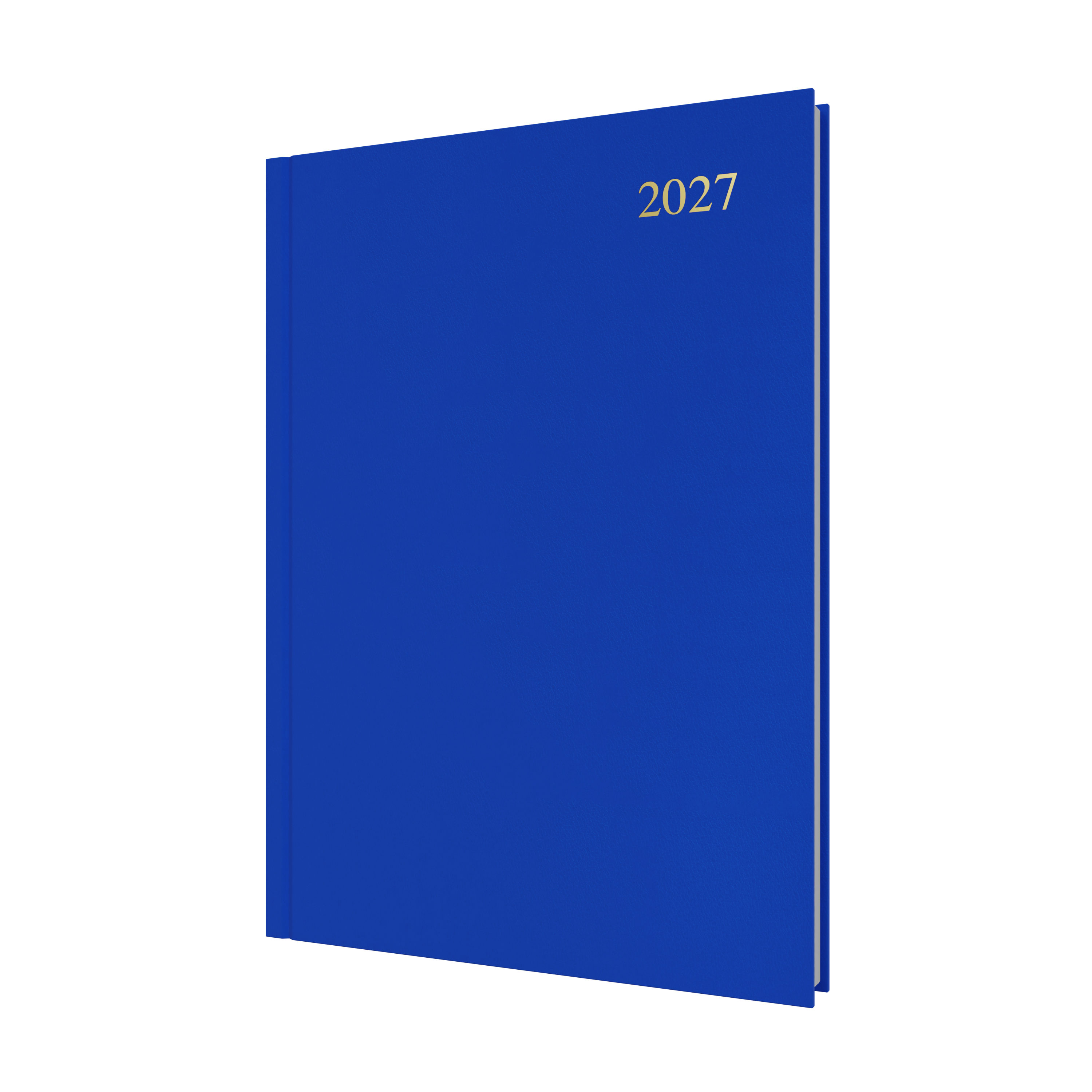 Collins Essential 2027 A4 Day to a Page Diary Blue front cover