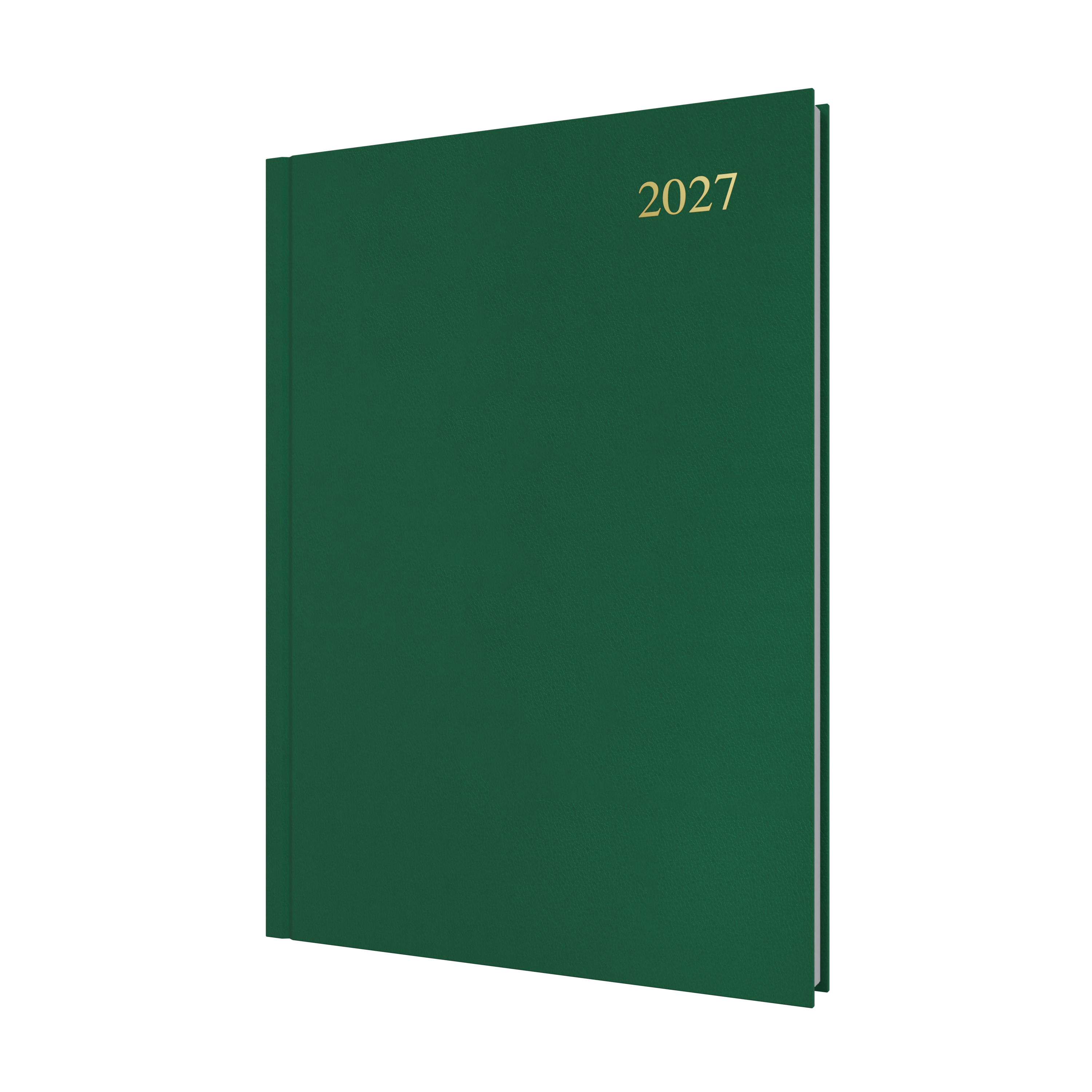 Collins Essential 2027 A4 Day to a Page Diary Green front cover