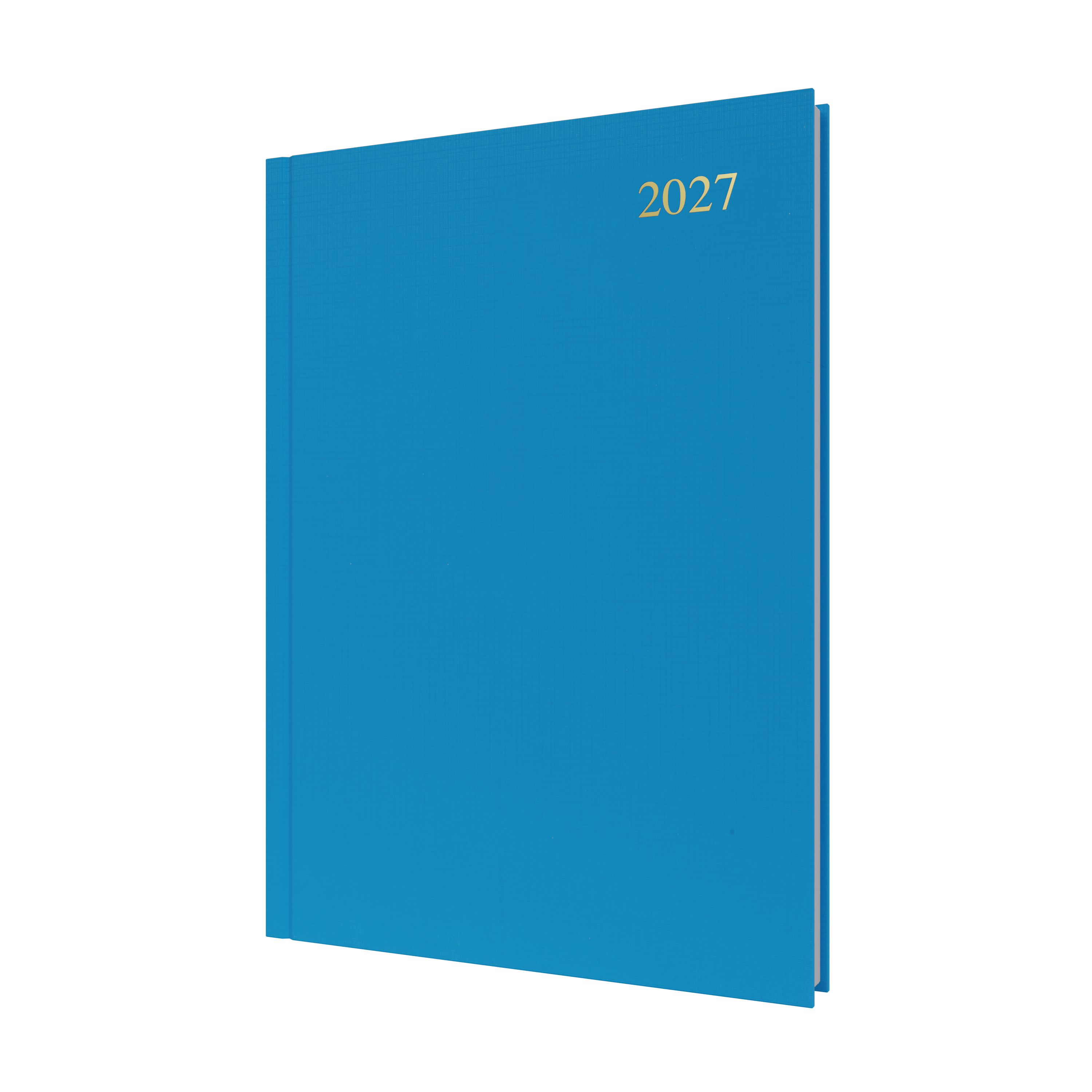 Collins Essential 2027 A4 Day to a Page Diary Light Blue front cover