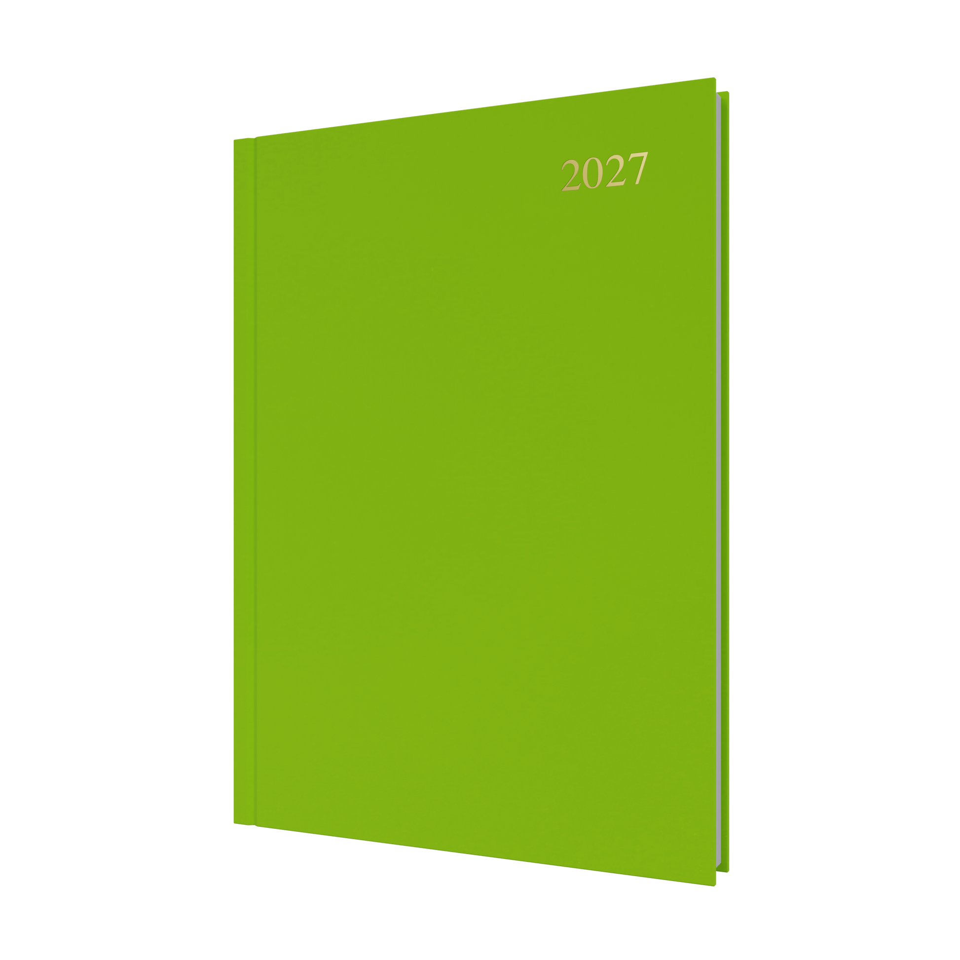 Collins Essential 2027 A4 Day to a Page Diary Lime front cover