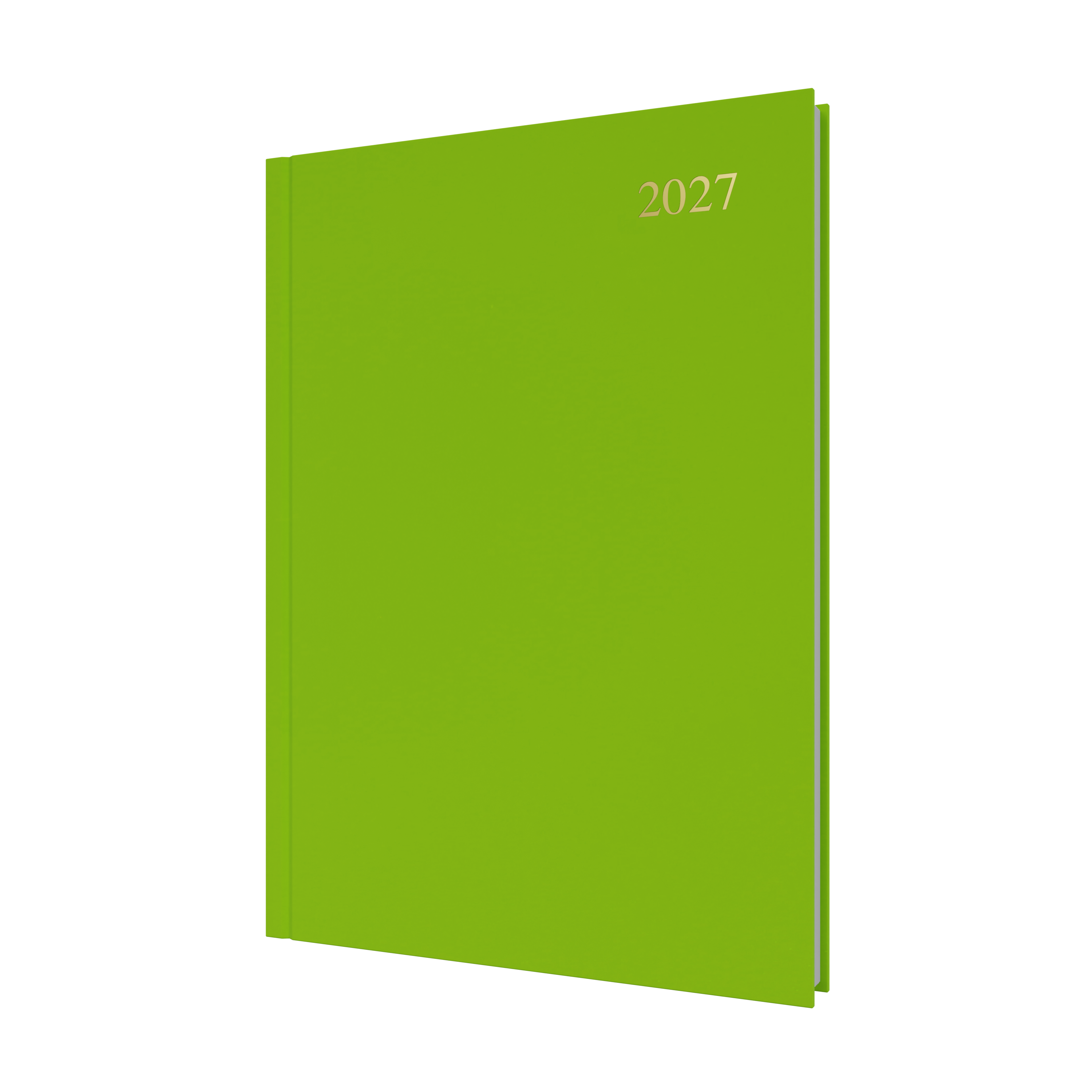 Collins Essential 2027 A4 Day to a Page Diary Lime front cover