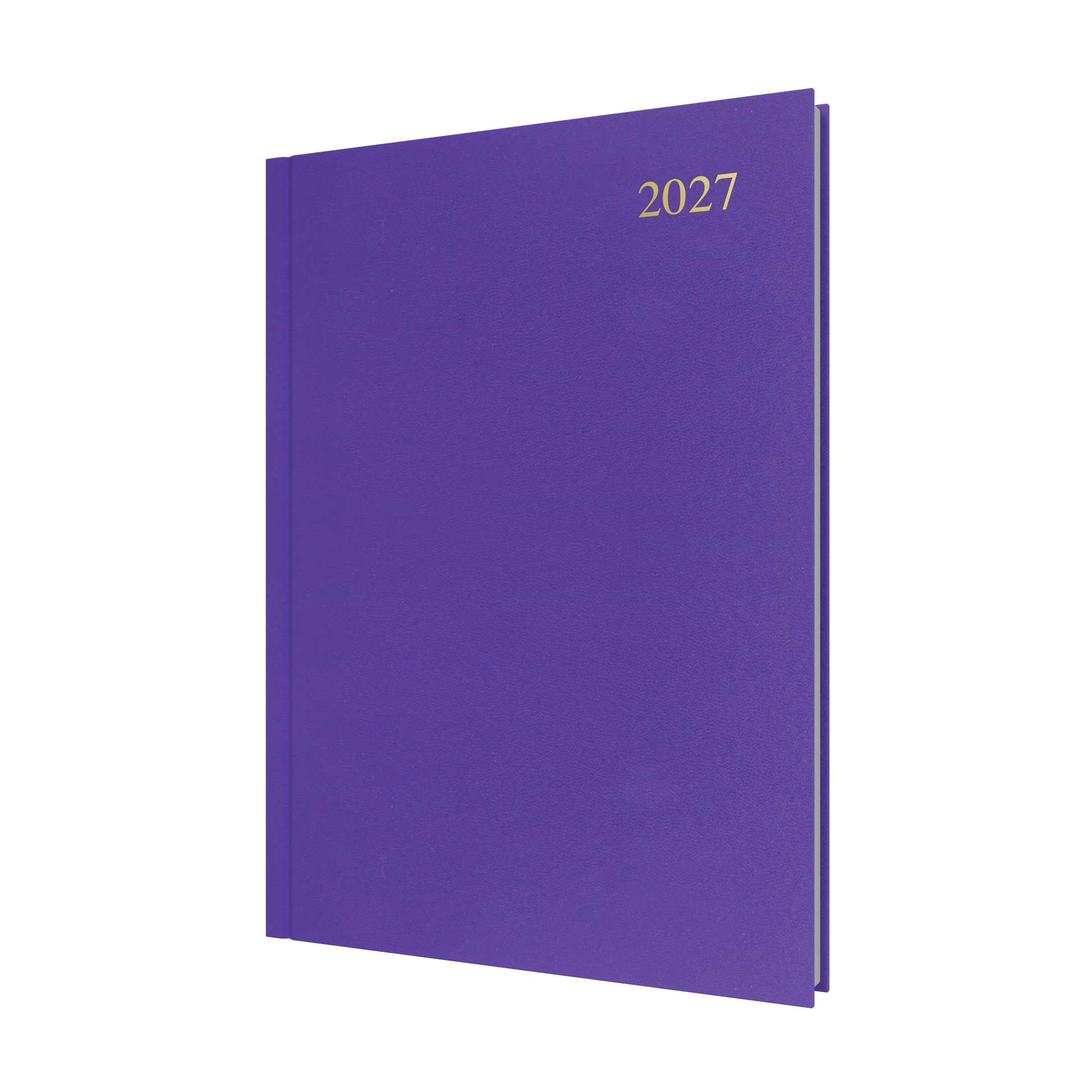 Collins Essential 2027 A4 Day to a Page Diary Purple front cover