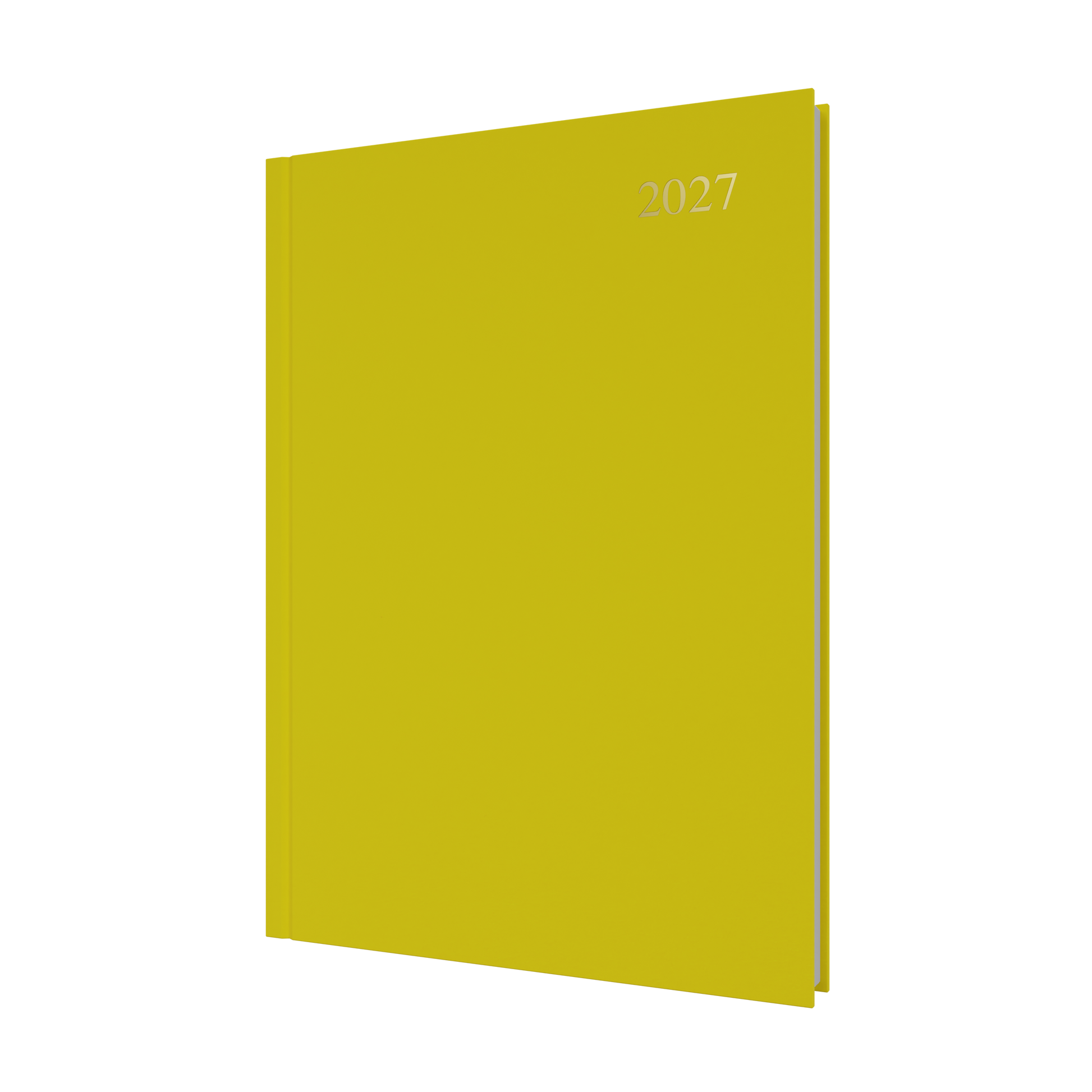 Collins Essential 2027 A4 Day to a Page Diary Yellow front cover