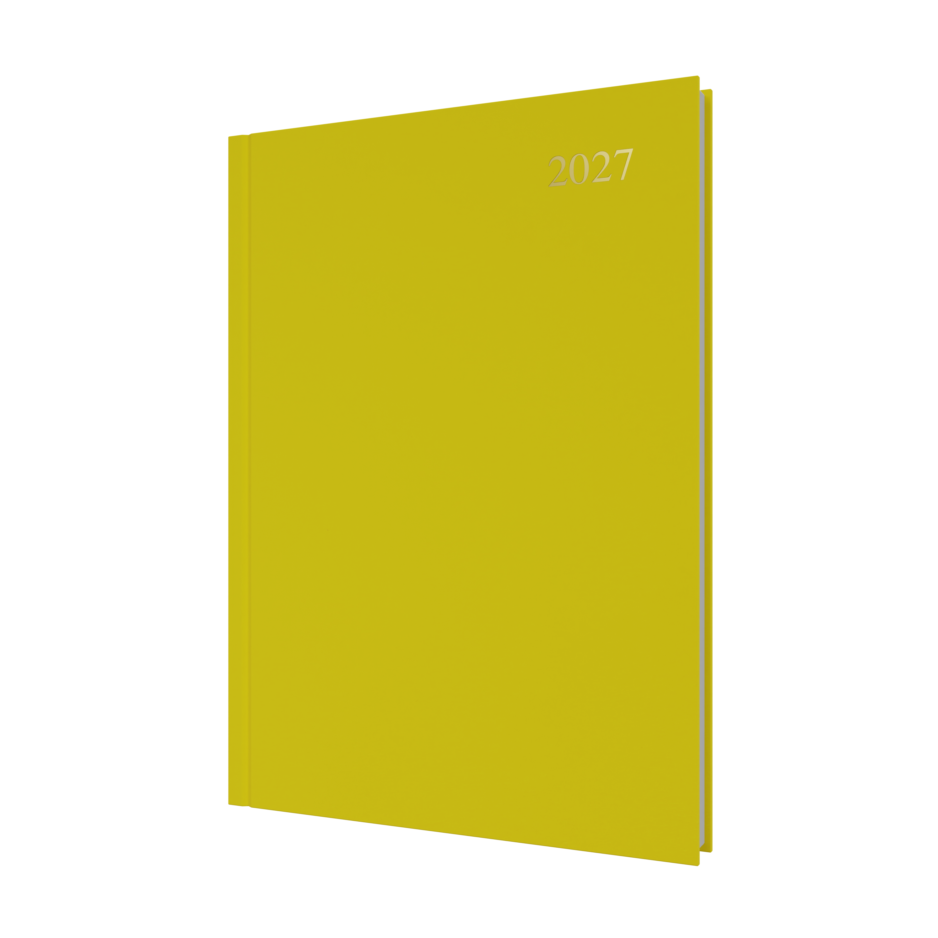 Collins Essential 2027 A4 Day to a Page Diary Yellow front cover