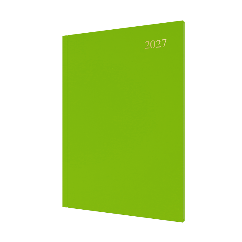Collins Essential 2027 A4 Week to View Diary Lime front cover