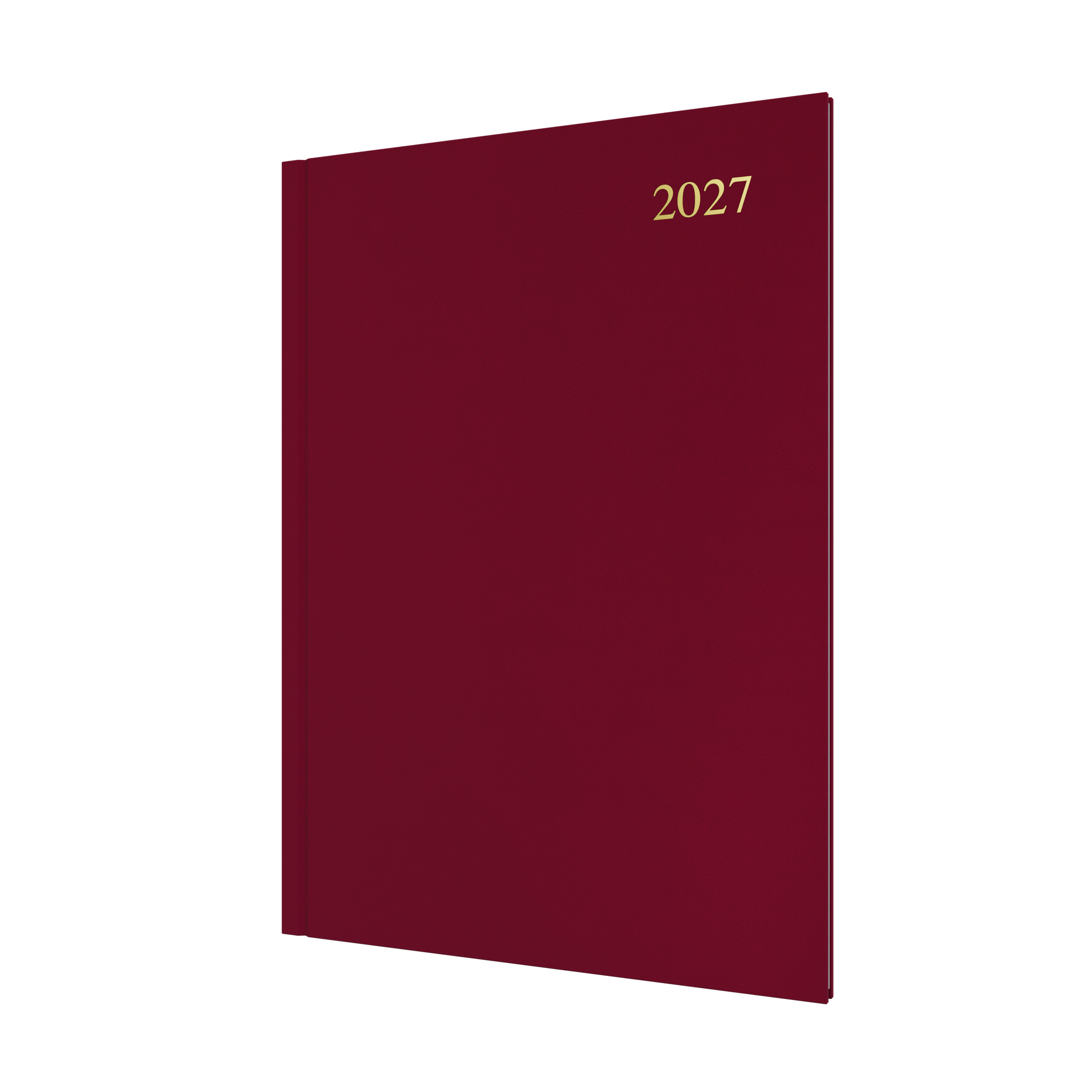 Collins Essential 2027 A4 Week to View Diary Maroon front cover