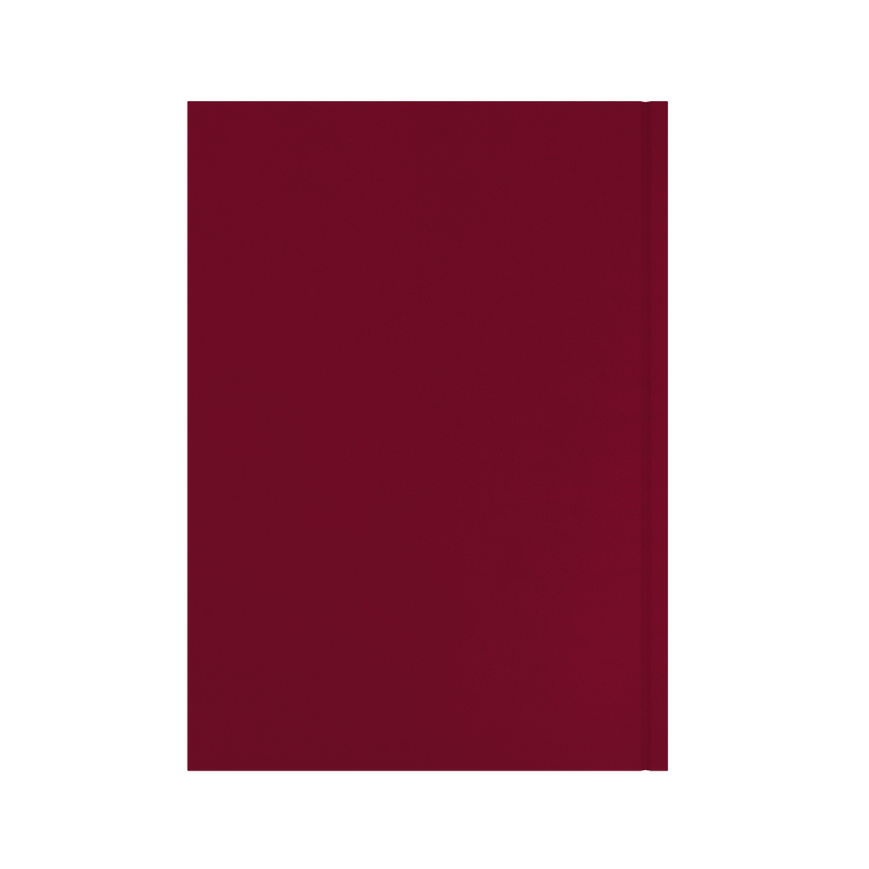 Collins Essential 2027 A4 week to view diary maroon cover and spine detail